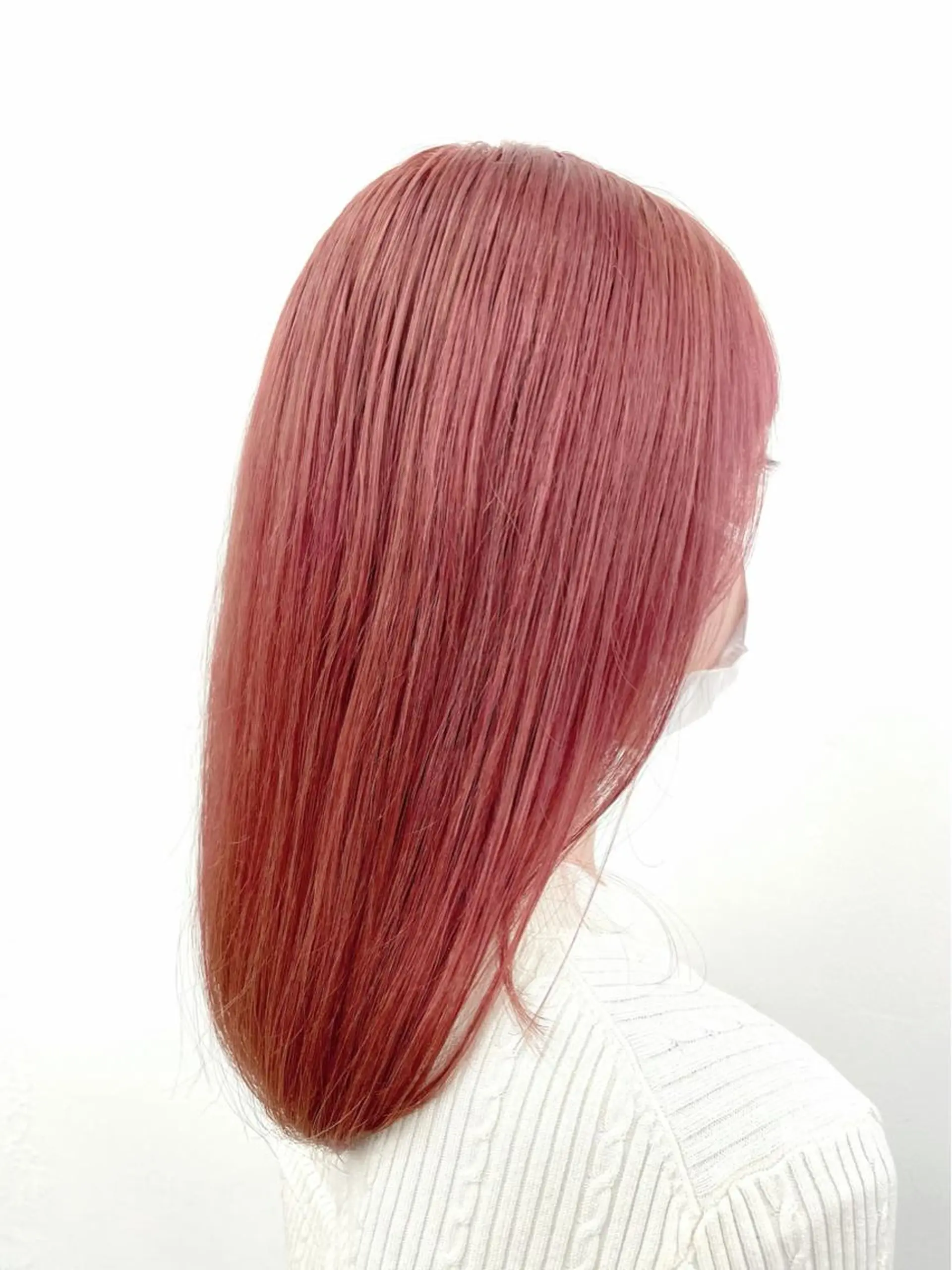 セミロング カラー アッシュ ベージュカラー 透明感カラー ピンクカラー ピンクベージュ 笠原 健人のヘアスタイル