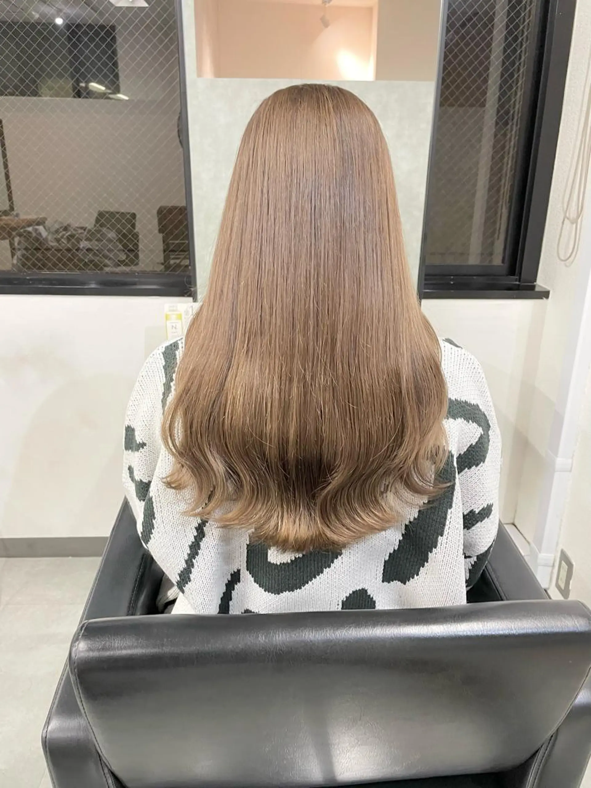 ロング ボブ 顔周りカット ハイライト 髪質改善 韓国風ヘア 新宿/韓国レイヤー/ 髪質改善/佐藤航のヘアスタイル