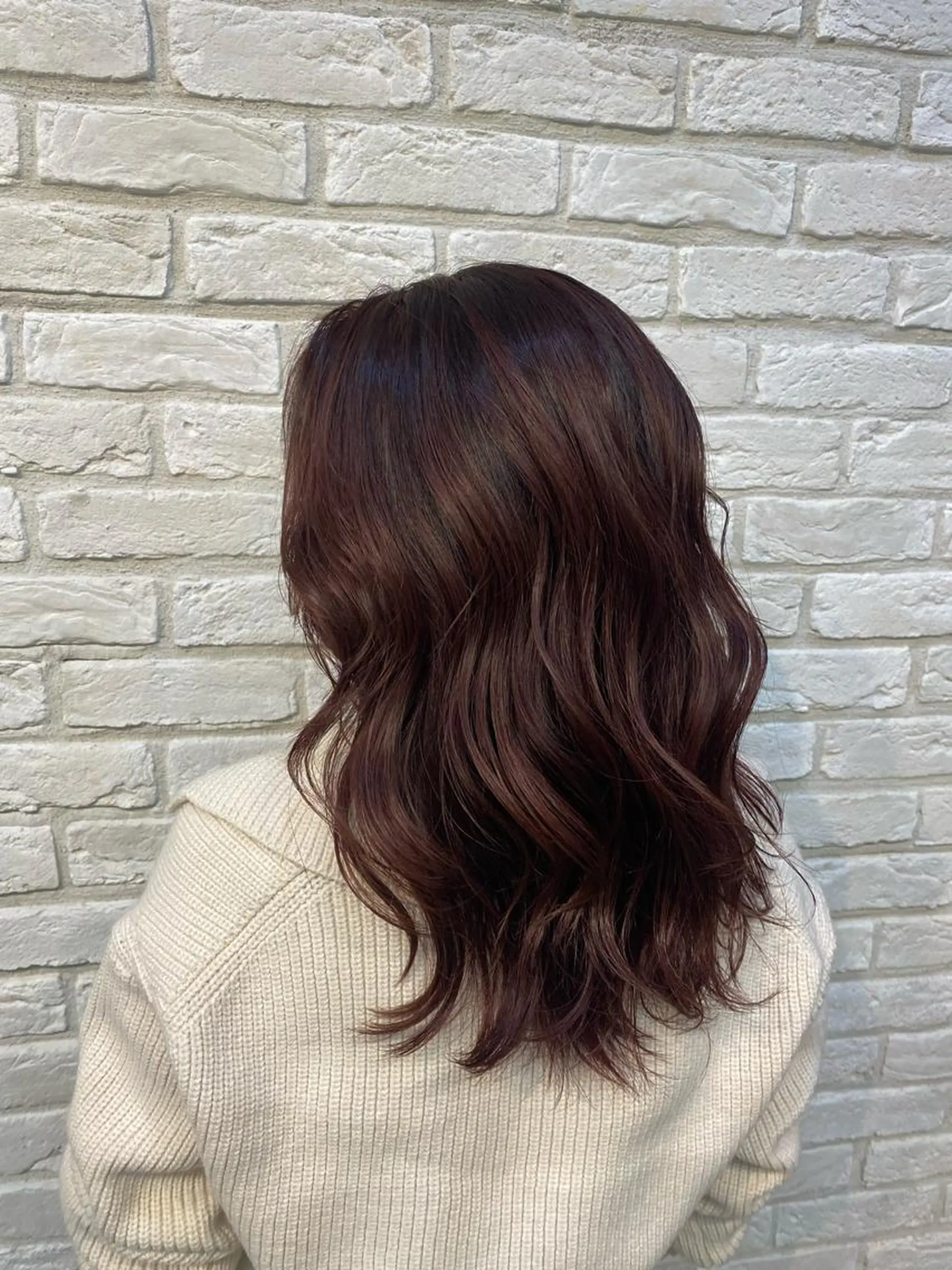 ミディアム ピンクブラウン カット ヘアカラー トリートメント ココロ☀️ CLUTCH天王寺店のヘアスタイル