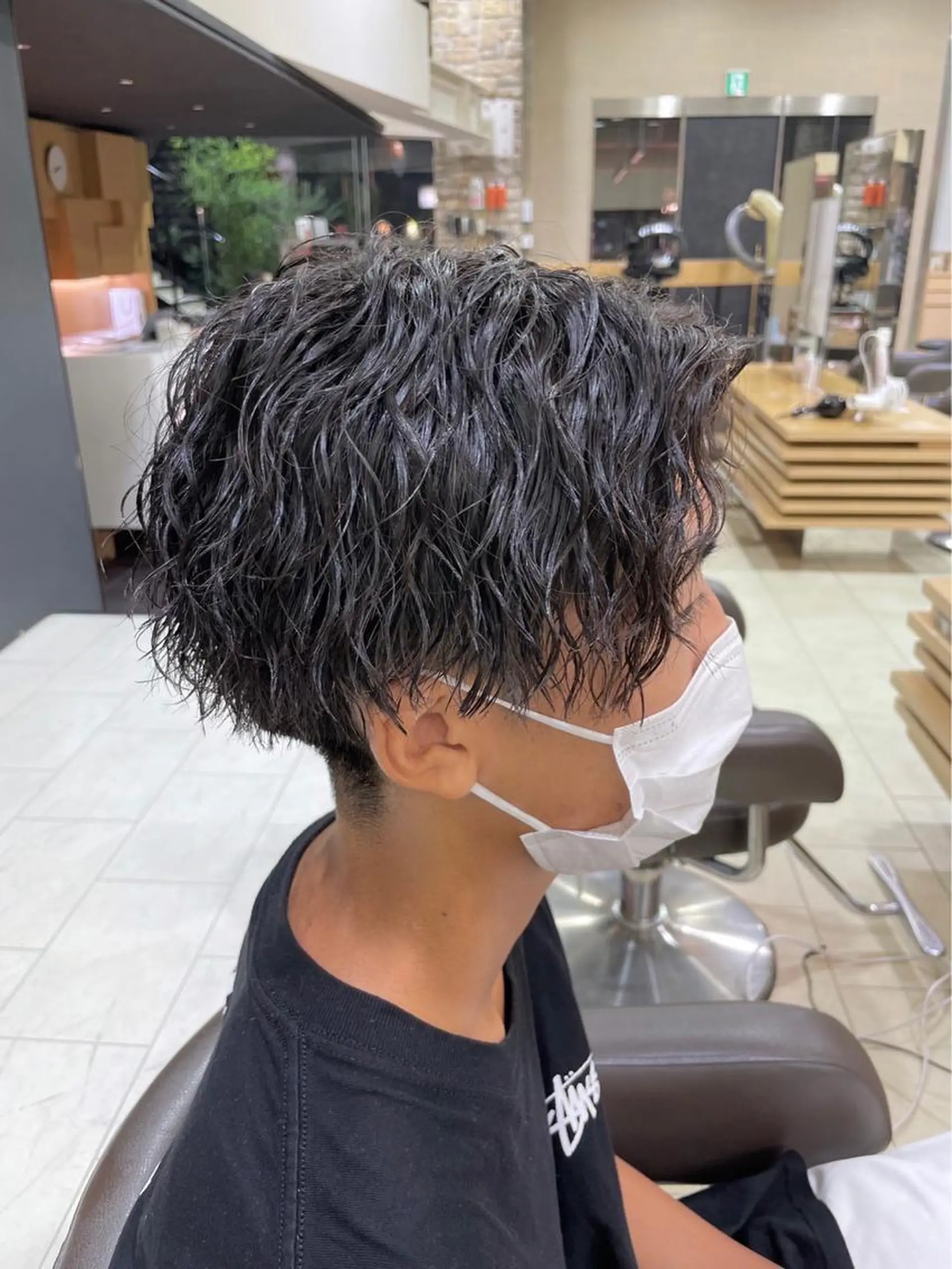 パーマ メンズ ｳﾙﾌ/ｾﾝﾀ- ﾊﾟｰﾄ【ﾅﾅﾐ】のヘアスタイル