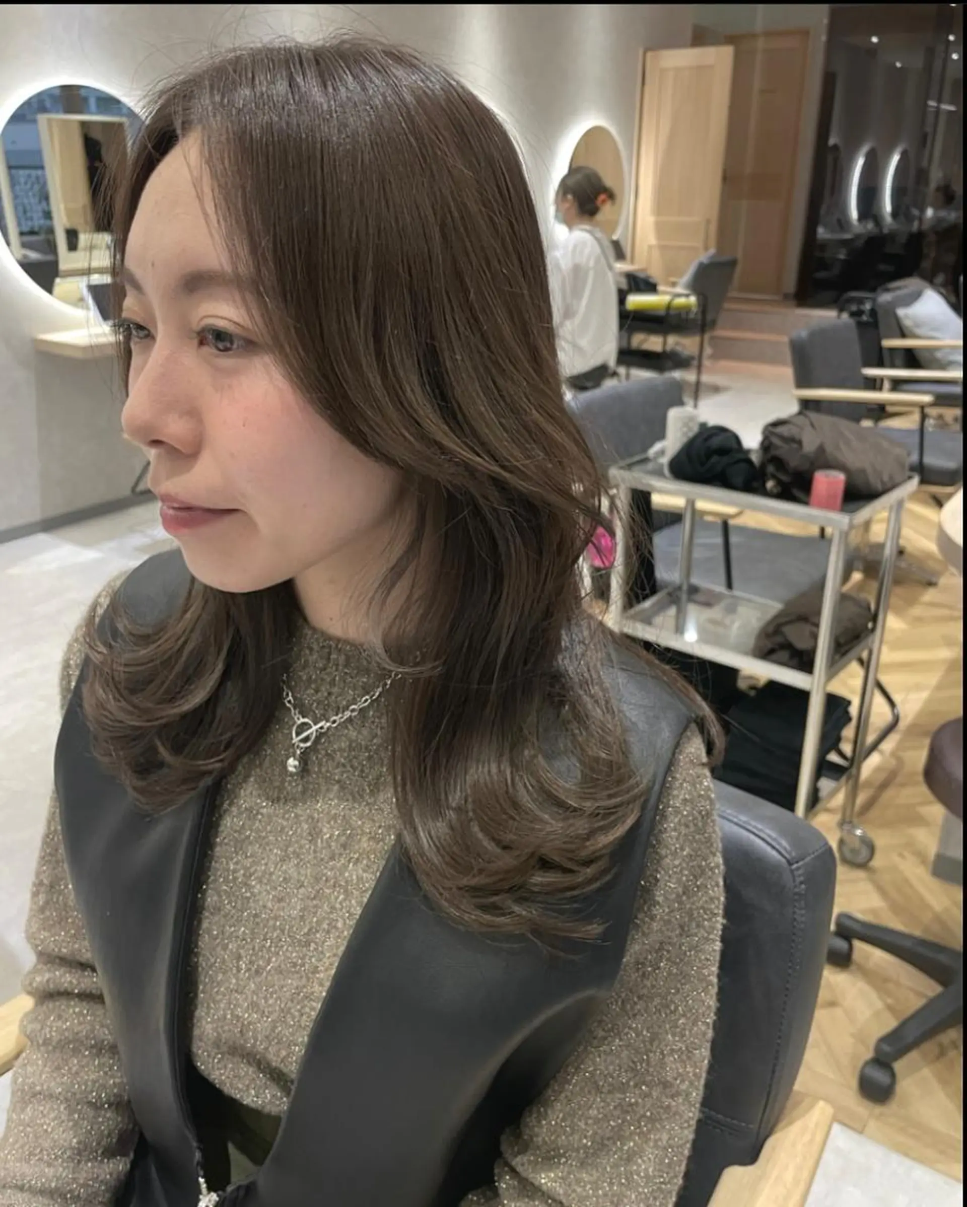 ロング 顔まわりレイヤー レイヤーカット 🌿透明感ヘア 園田　朱梨🌿のヘアスタイル