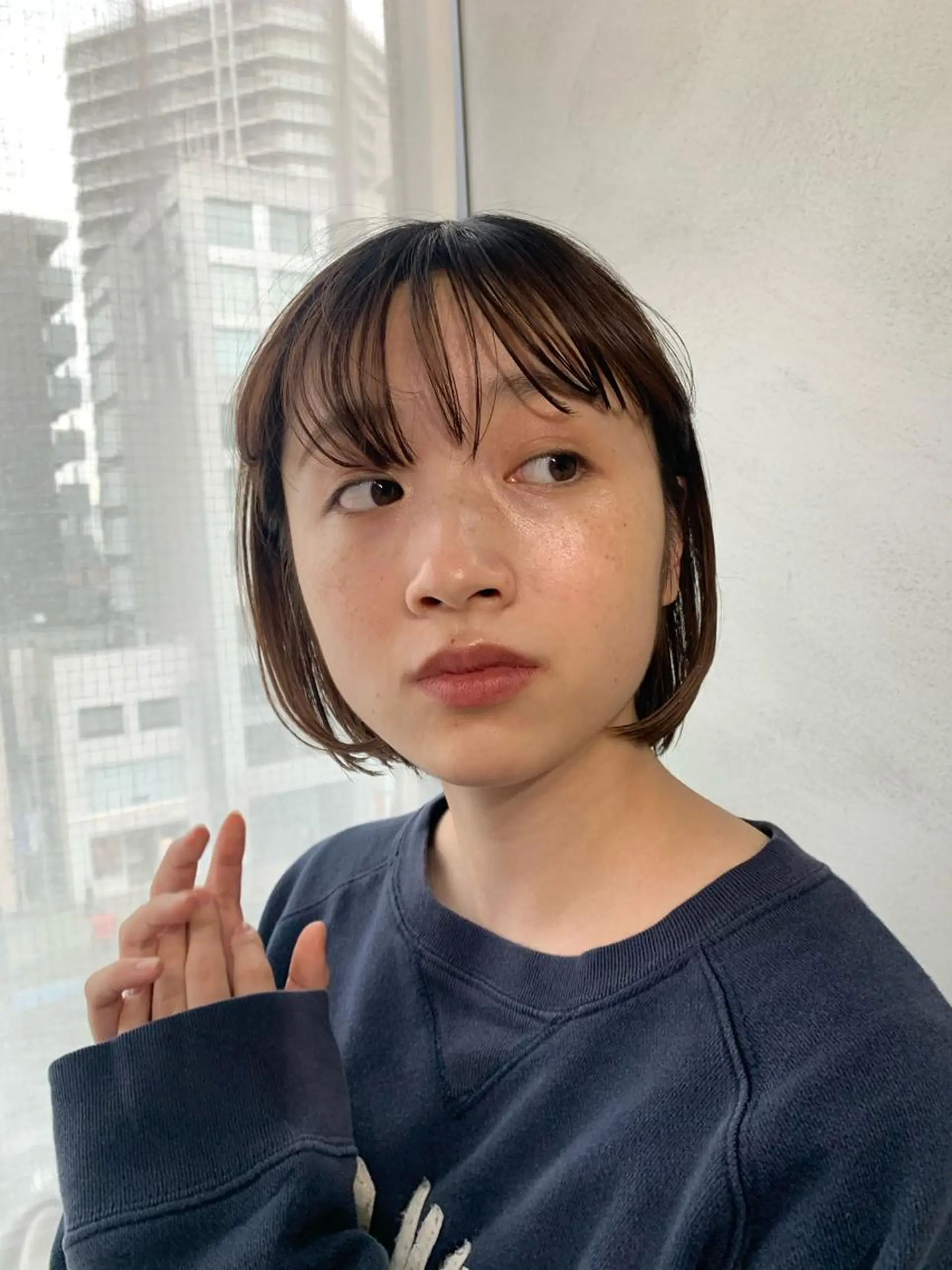 ショート カラー ボブパーマコテ巻き風 パーマNo1深江秀平のヘアスタイル