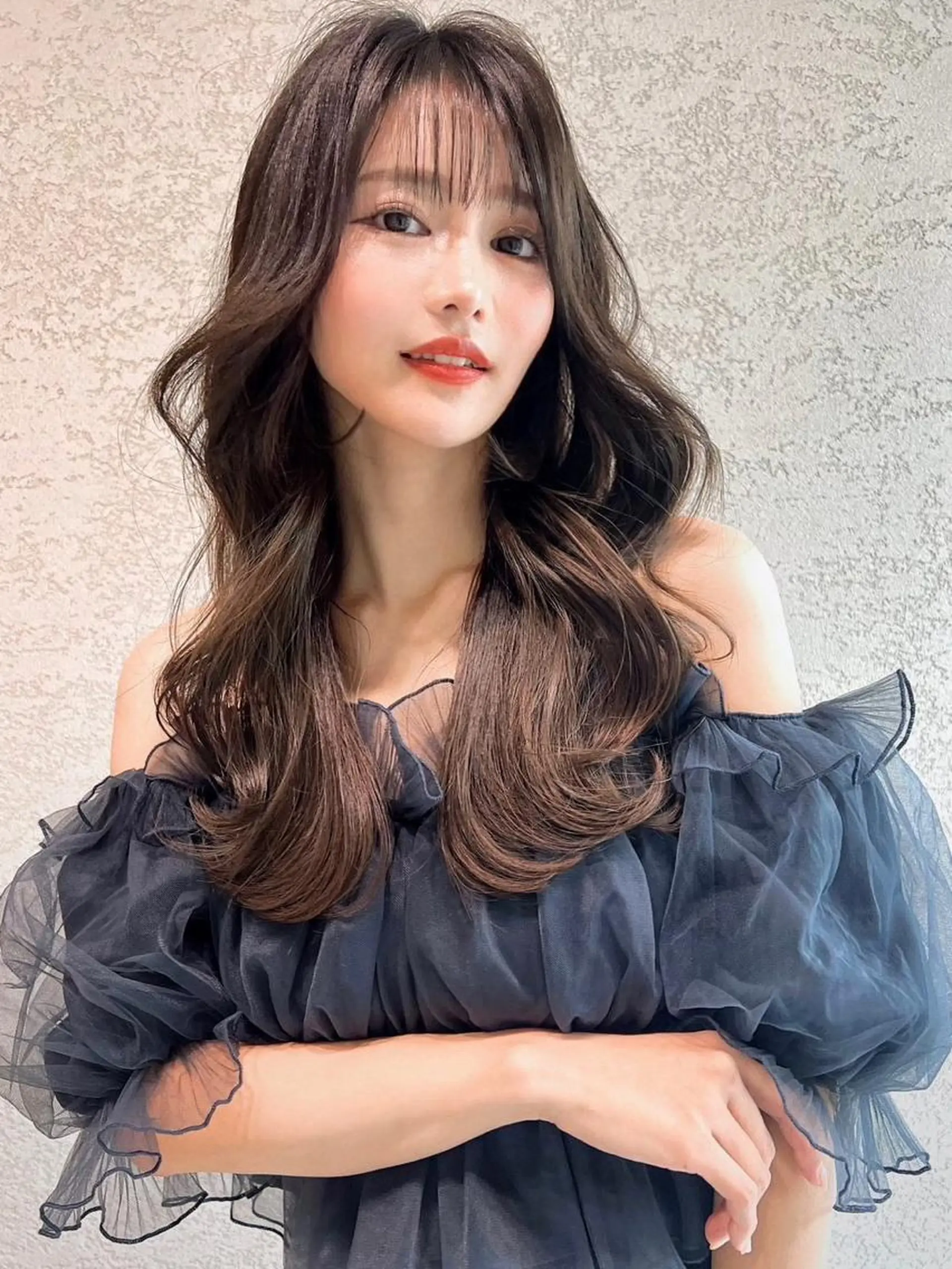 ロング カラー カット ヘアカラー トリートメント レイヤーカット/ 顔周り 五島巨幹のヘアスタイル