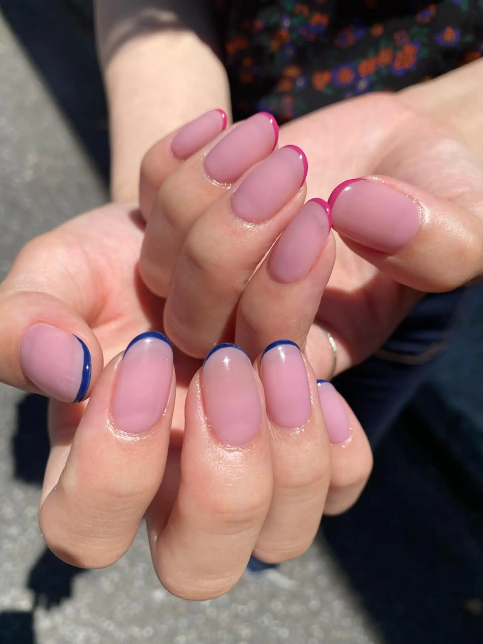 ネイル フレンチネイル ピンク 🌼大西洋子 laughl🌼のネイルデザイン