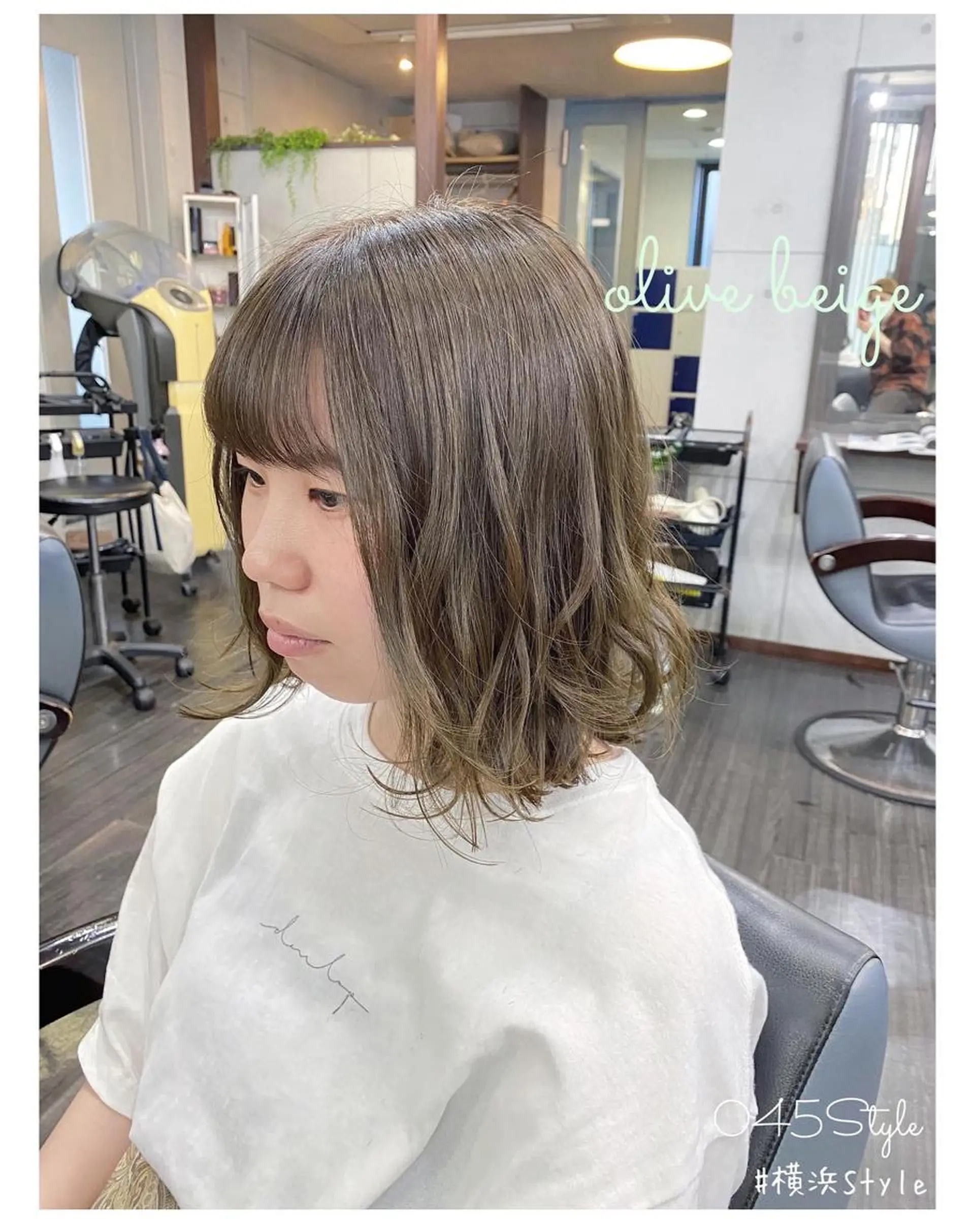 ミディアム カラー ベージュカラー オリーブベージュ ヘアカラー トリートメント cocoru所属・＊横浜駅＊ 金子 誠也のヘアスタイル