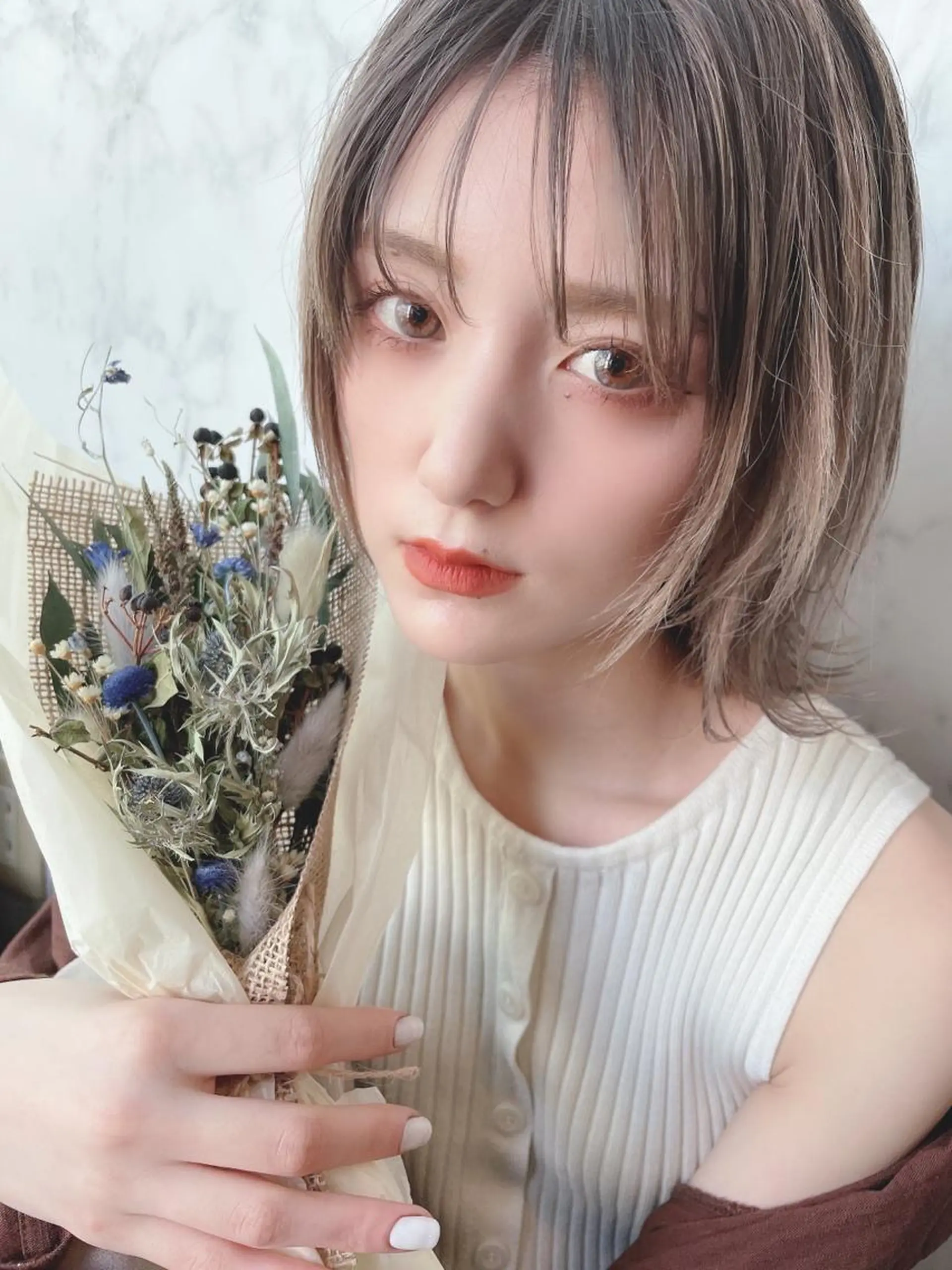 ミディアム ボブ 外ハネヘア カット ヘアカラー トリートメント Lond strada 心斎橋所属・🍀小川大輔🍀 ボブ/ブリーチ🥇のヘアスタイル