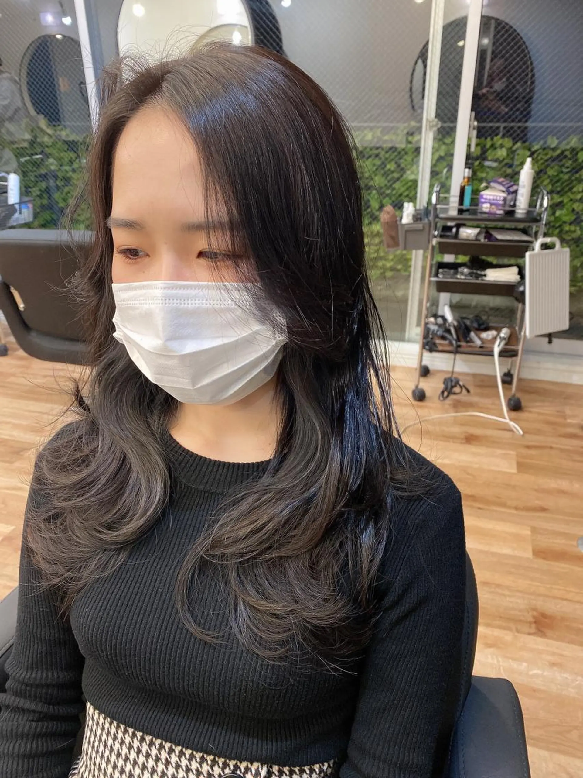 ロング カット ヘアカラー トリートメント レイヤー/顔周り 田山　穂波のヘアスタイル