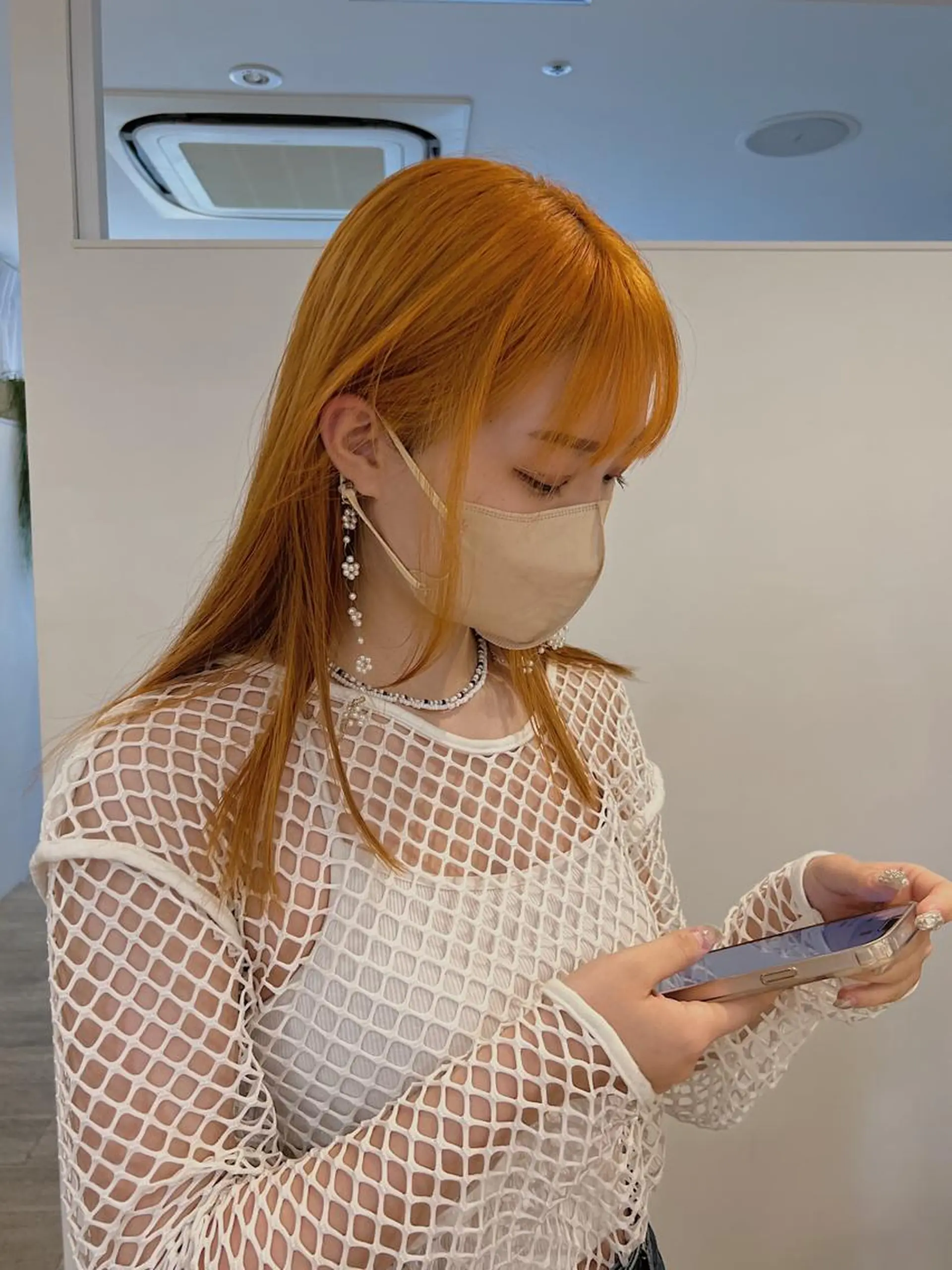 ロング カラー レイヤーカット ボブパーマNo.1のヘアスタイル