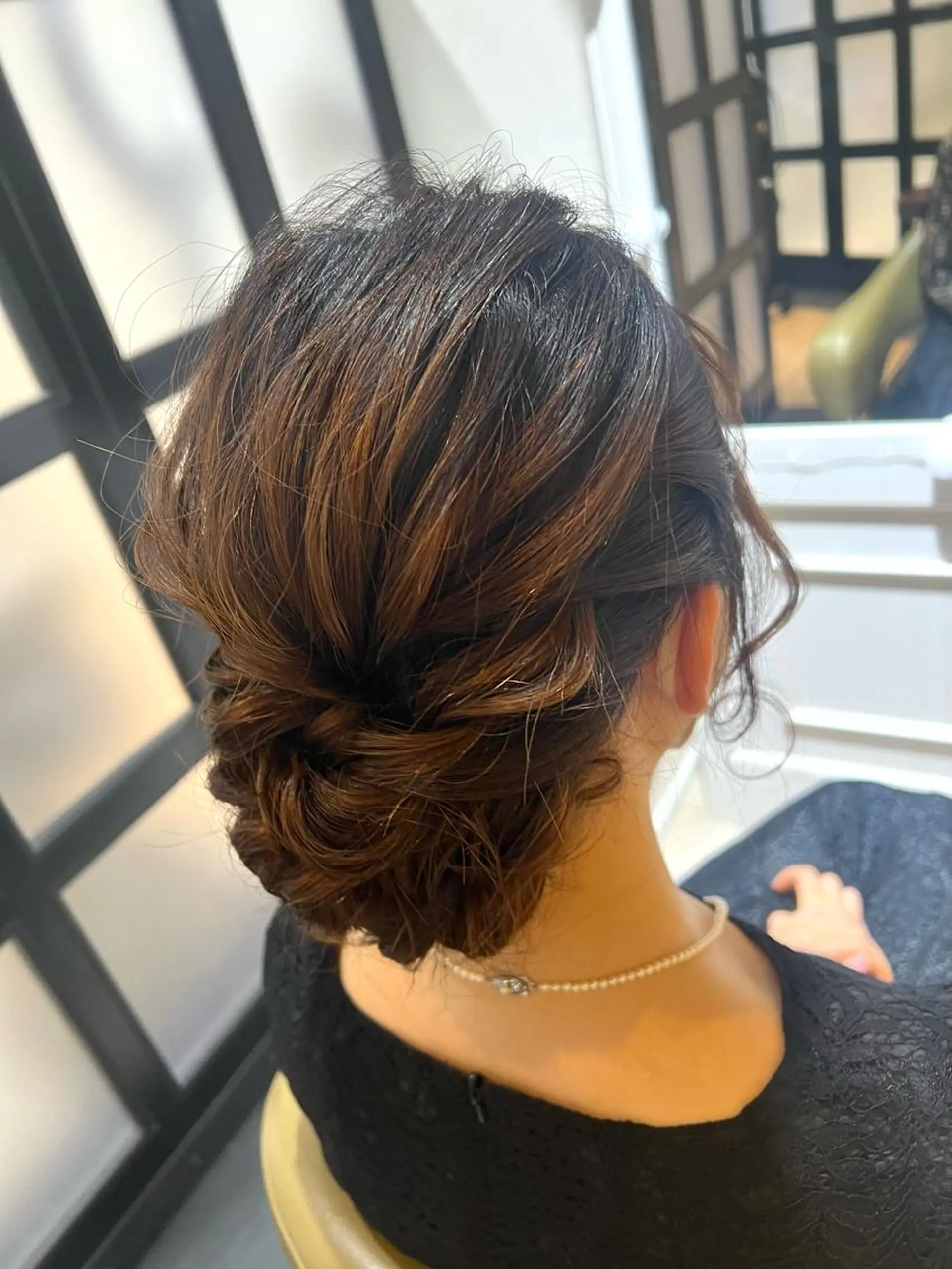 セミロング ヘアアレンジ 人見知りさんでも安心 奥田 里佳子のヘアスタイル