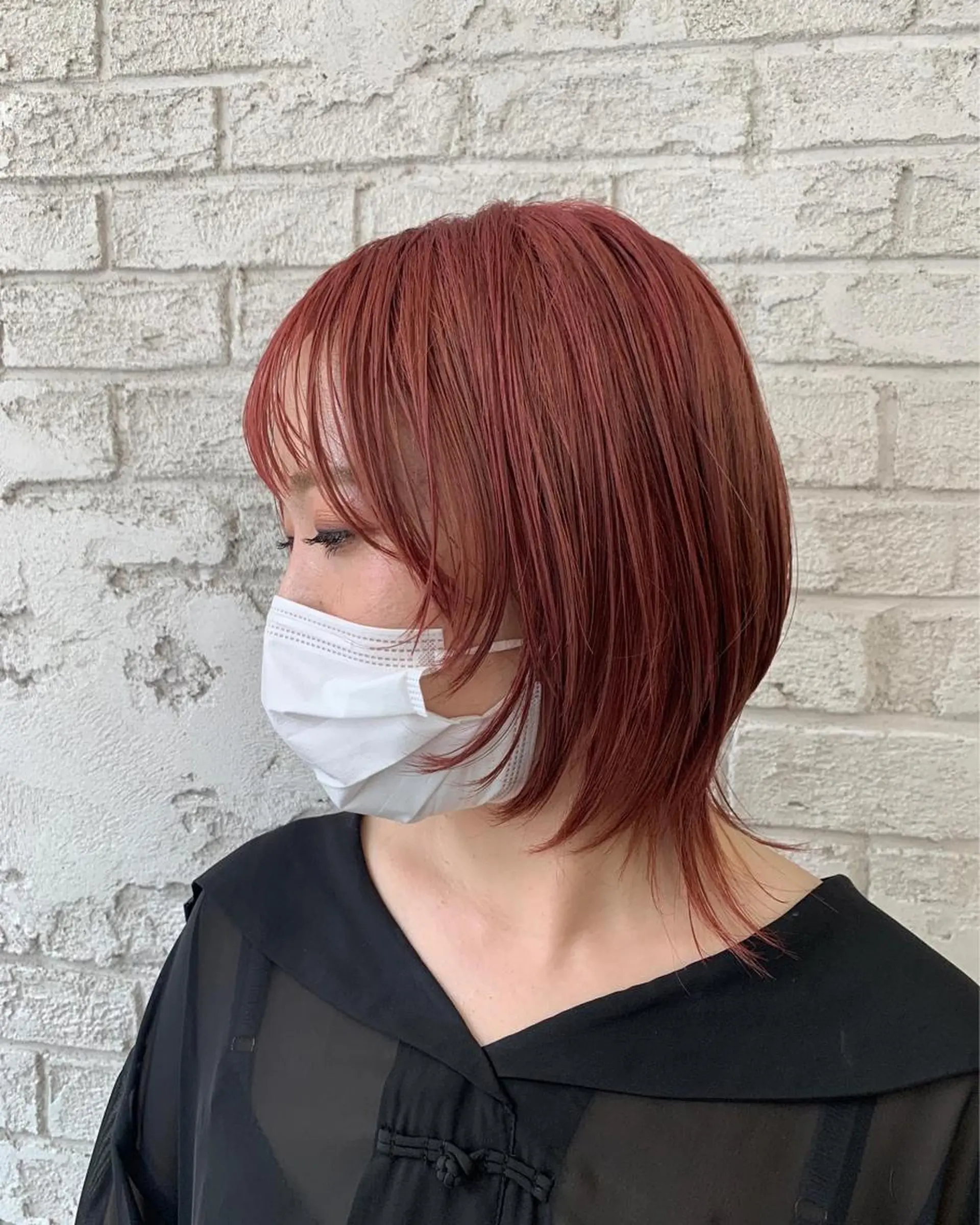 ミディアム カラー オレンジ ハイライトカラー＆ ダブルカラー　田口のヘアスタイル