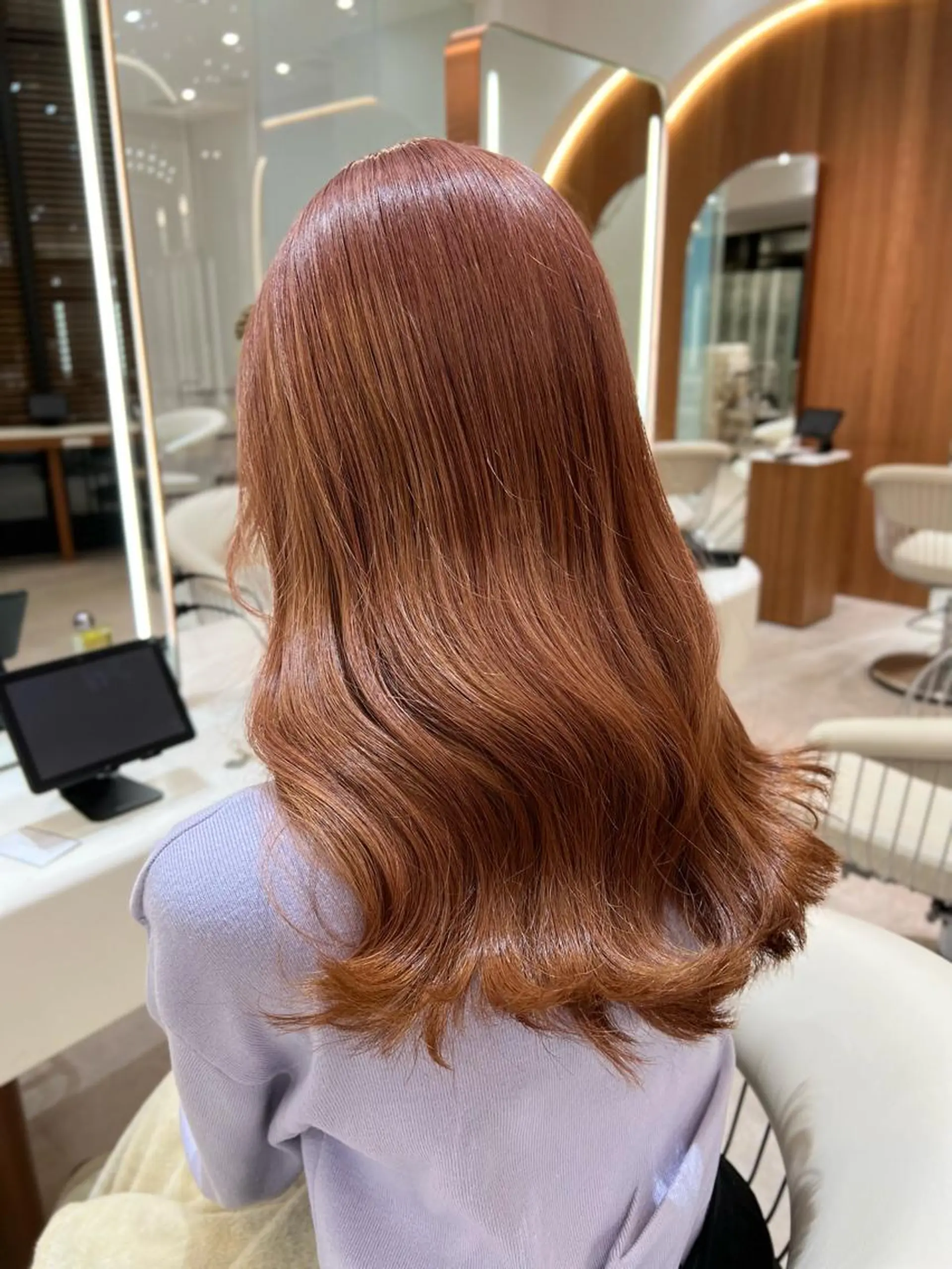 ミディアム カラー ピンクカラー 韓国風ヘア カット ヘアカラー トリートメント ヘアセット 韓国レイヤー🇰🇷 韓国研修◎渋谷カイトのヘアスタイル