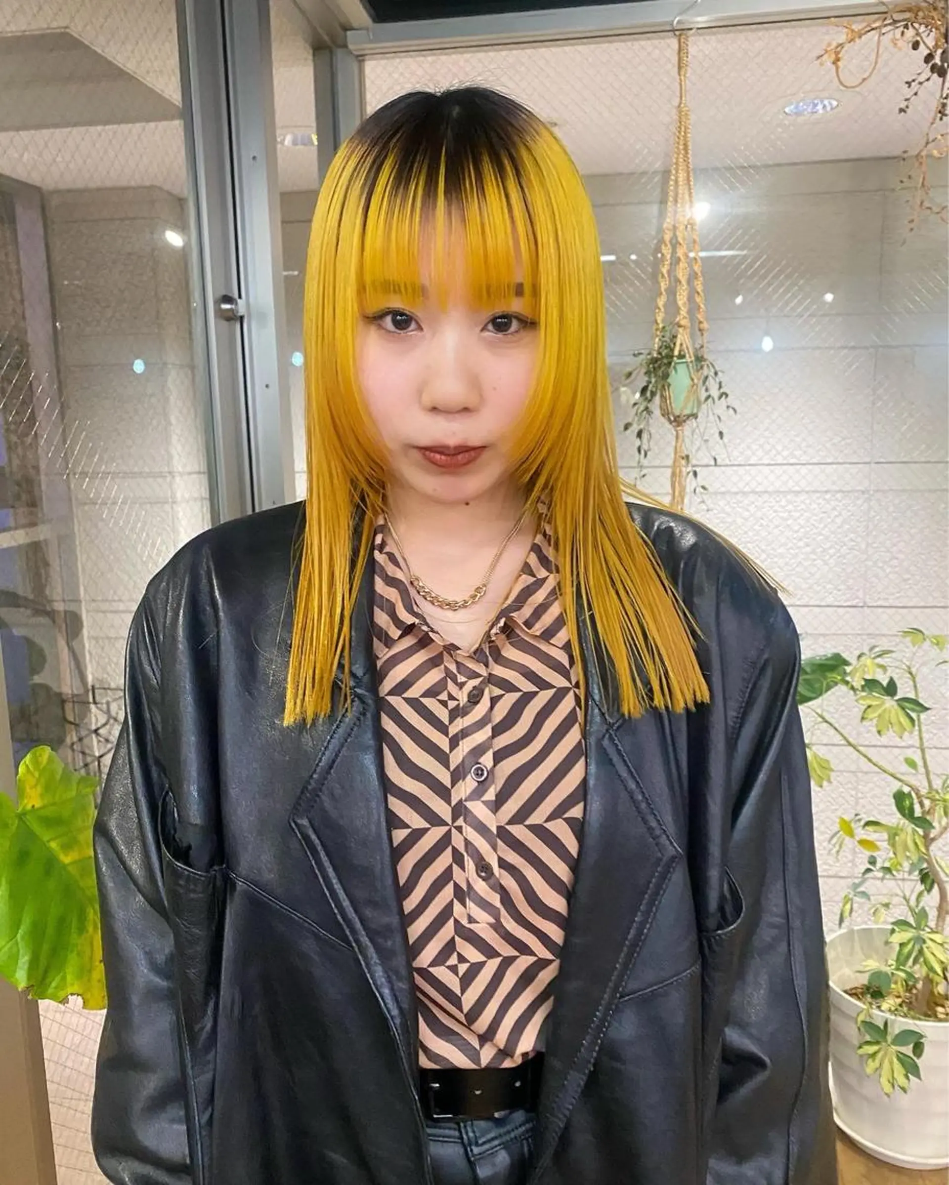 ミディアム カラー ヘアアレンジ イエローカラー GIVET (ジヴェ)所属・撮影モデル募集 🦋soemikaのヘアスタイル