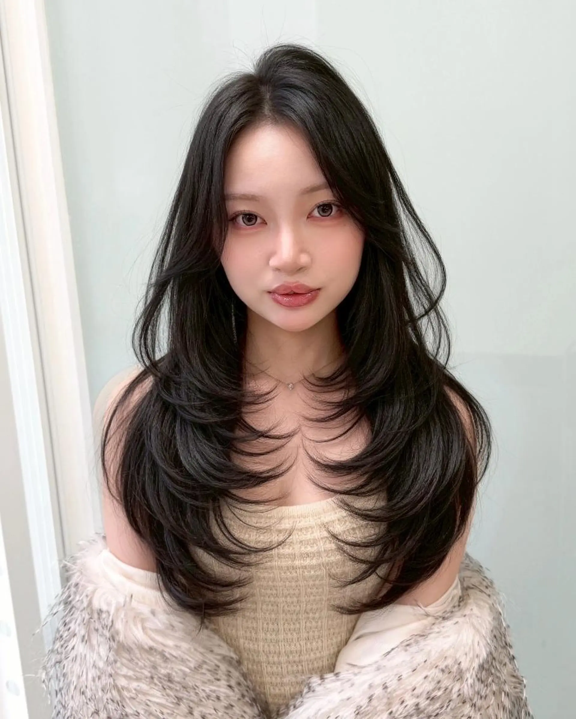 ミディアム カット ヘッドスパ ヘアセット 韓国ヘア/レイヤー 🩶トレンドスタイルのヘアスタイル