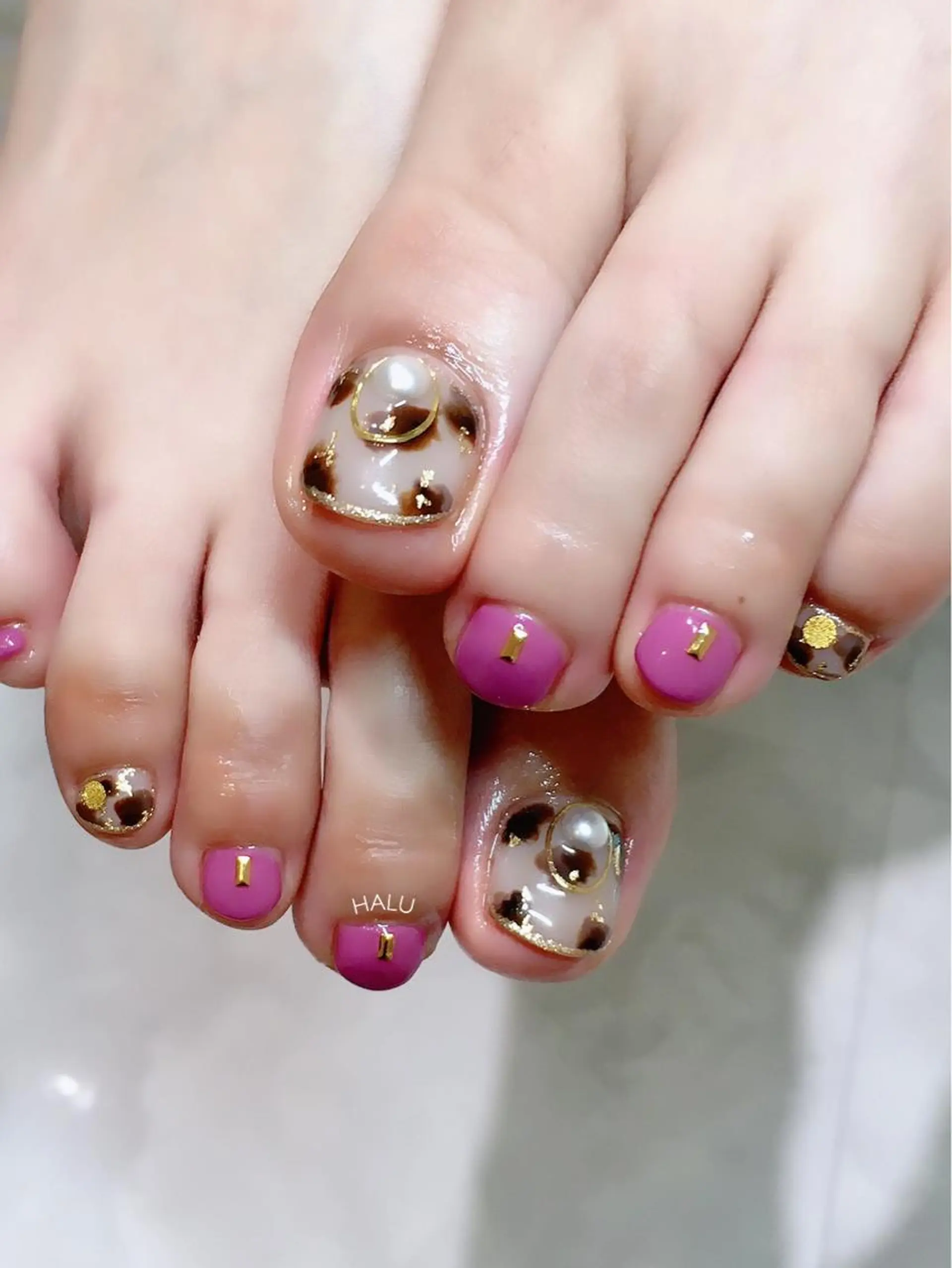 ネイル ボルドー パープル HALU ハルのネイルデザイン