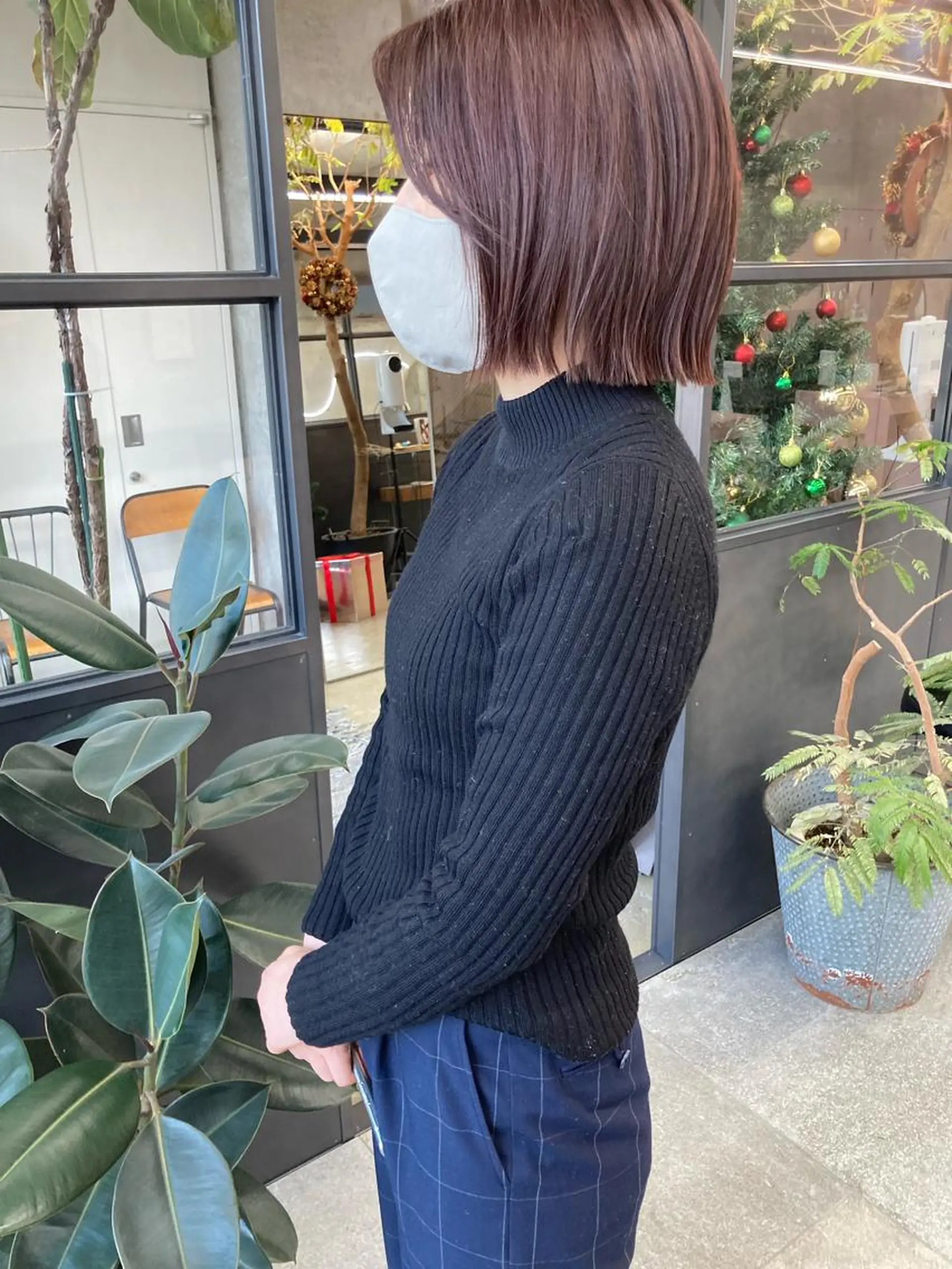 ミディアム カラー ハイライトカラー ハイライト 小木曽智美 /ボブ/ショートのヘアスタイル