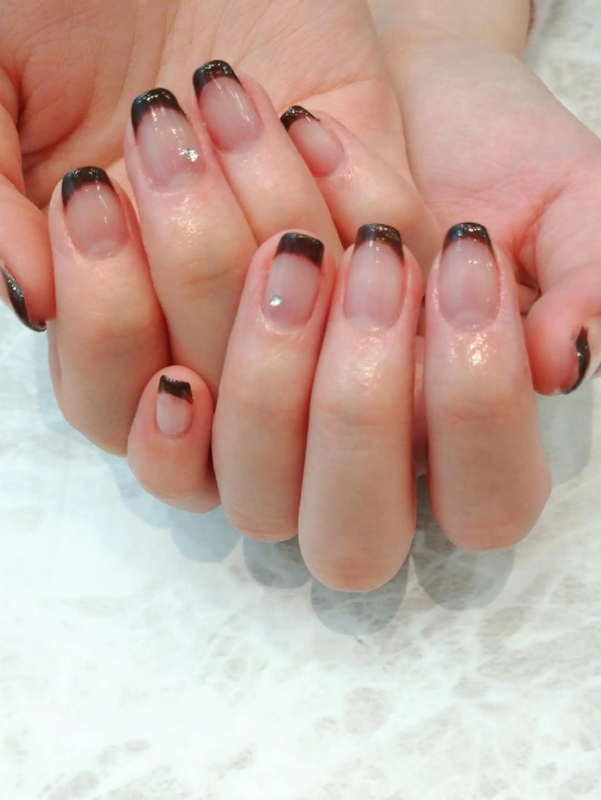 ネイル フレンチネイル 會田 瑠衣のネイルデザイン