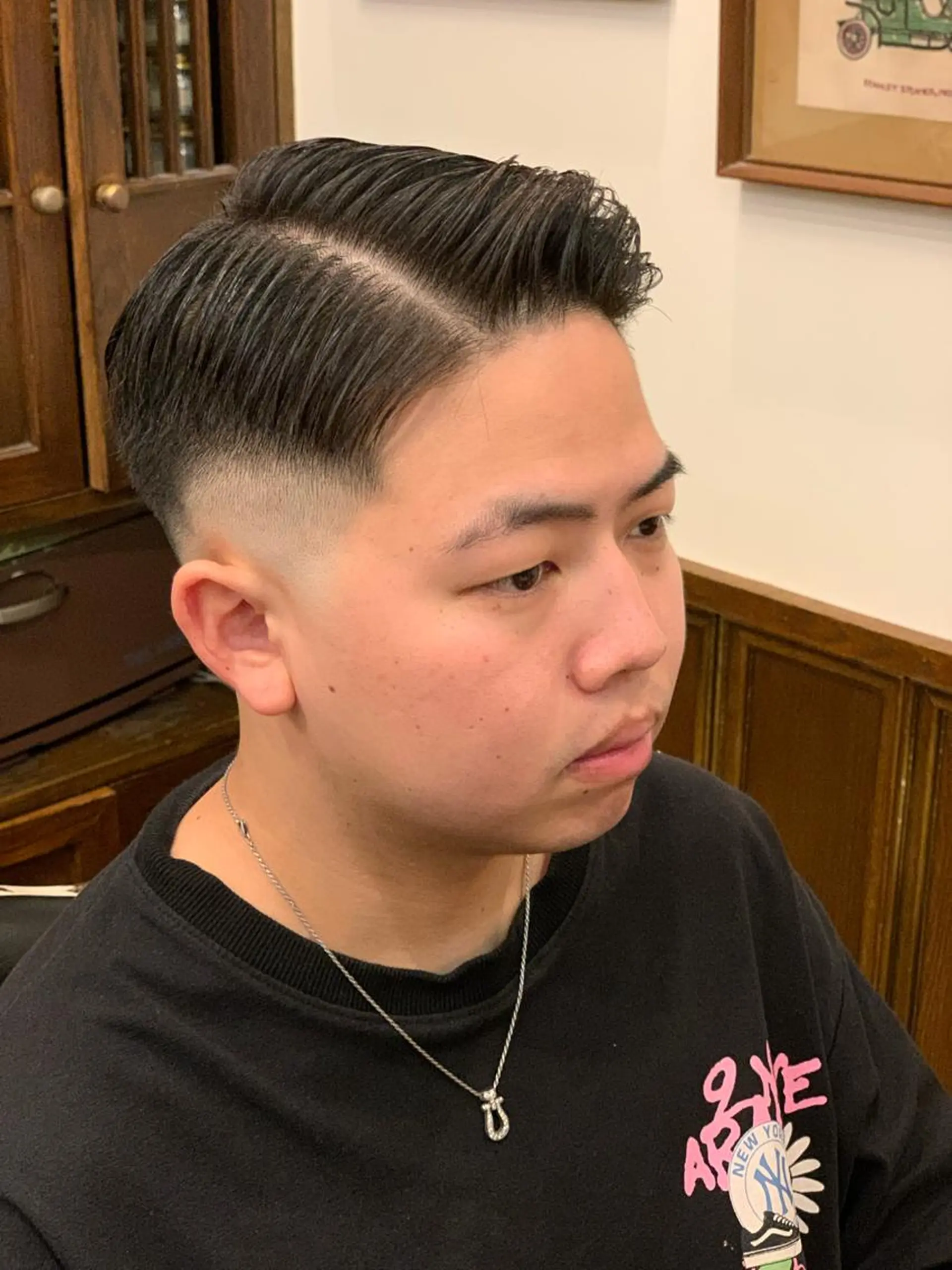 ショート メンズ フェードカット ヒロ銀座 バーバーショップ神楽坂所属・ひらお あおとのヘアスタイル