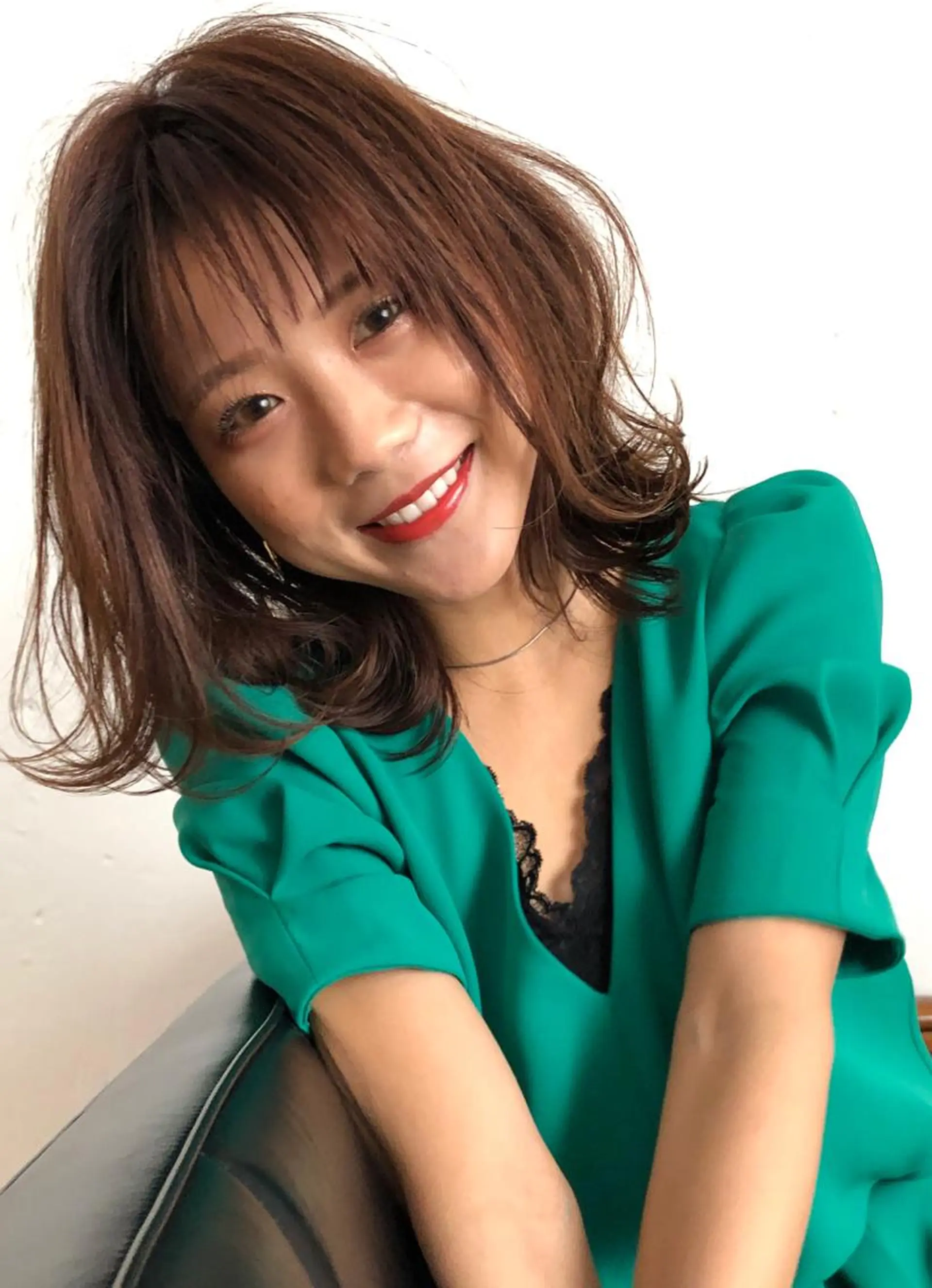 ミディアム 片山美穂 心斎橋・北堀江のヘアスタイル