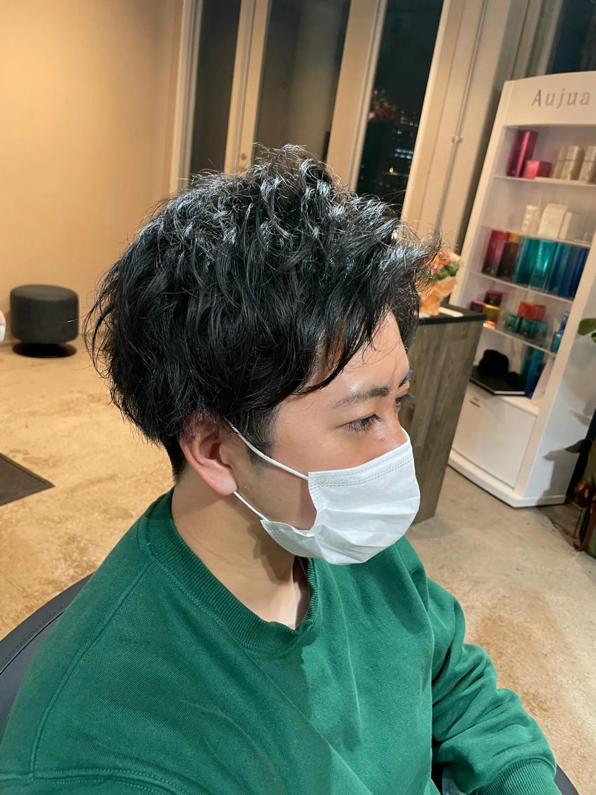 メンズ カット パーマ ✨髪質改善/ブリーチ /ショート高山のヘアスタイル