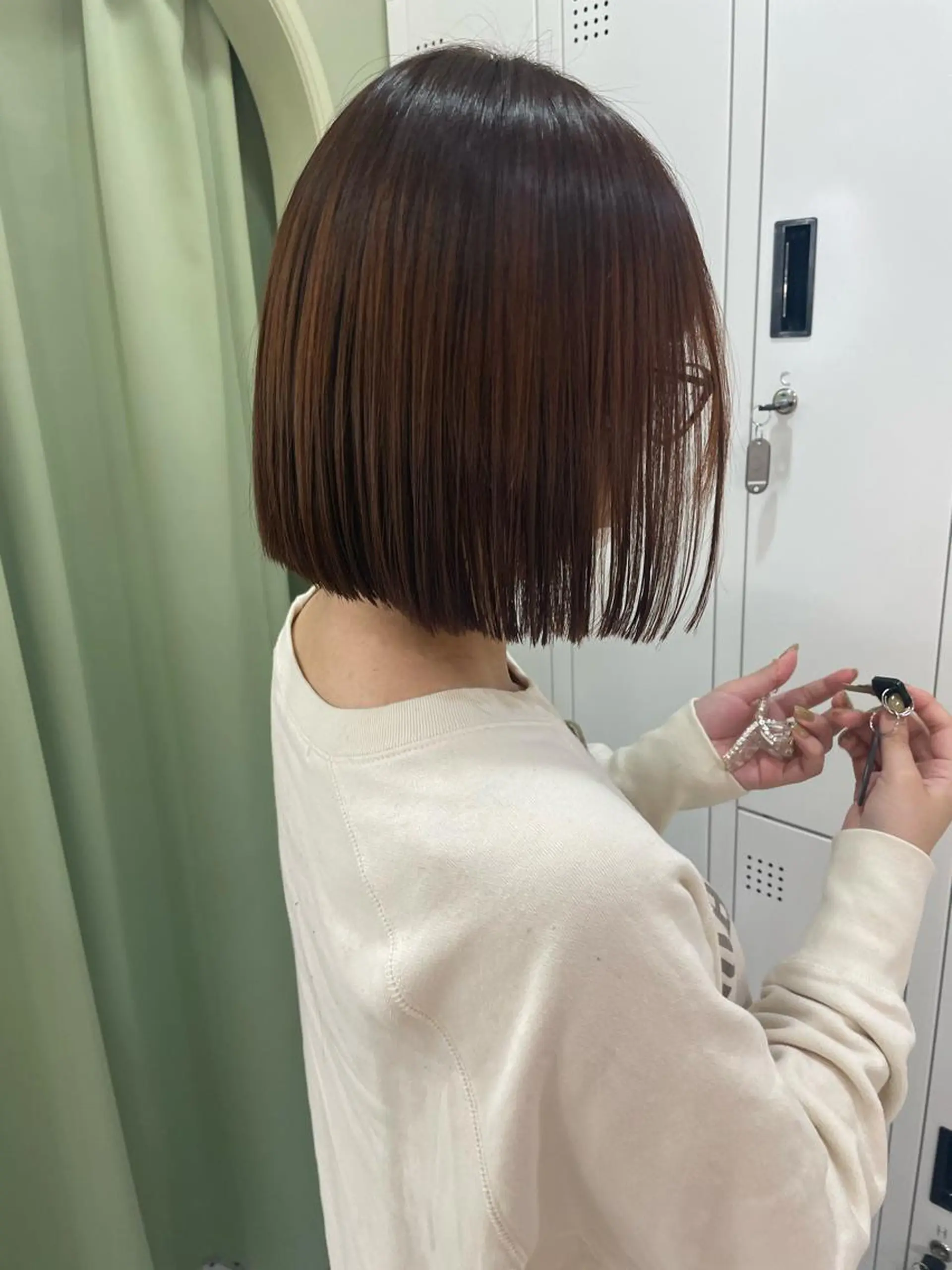 ショート ボブ rina／ベージュ ワンホン/韓国ヘアのヘアスタイル