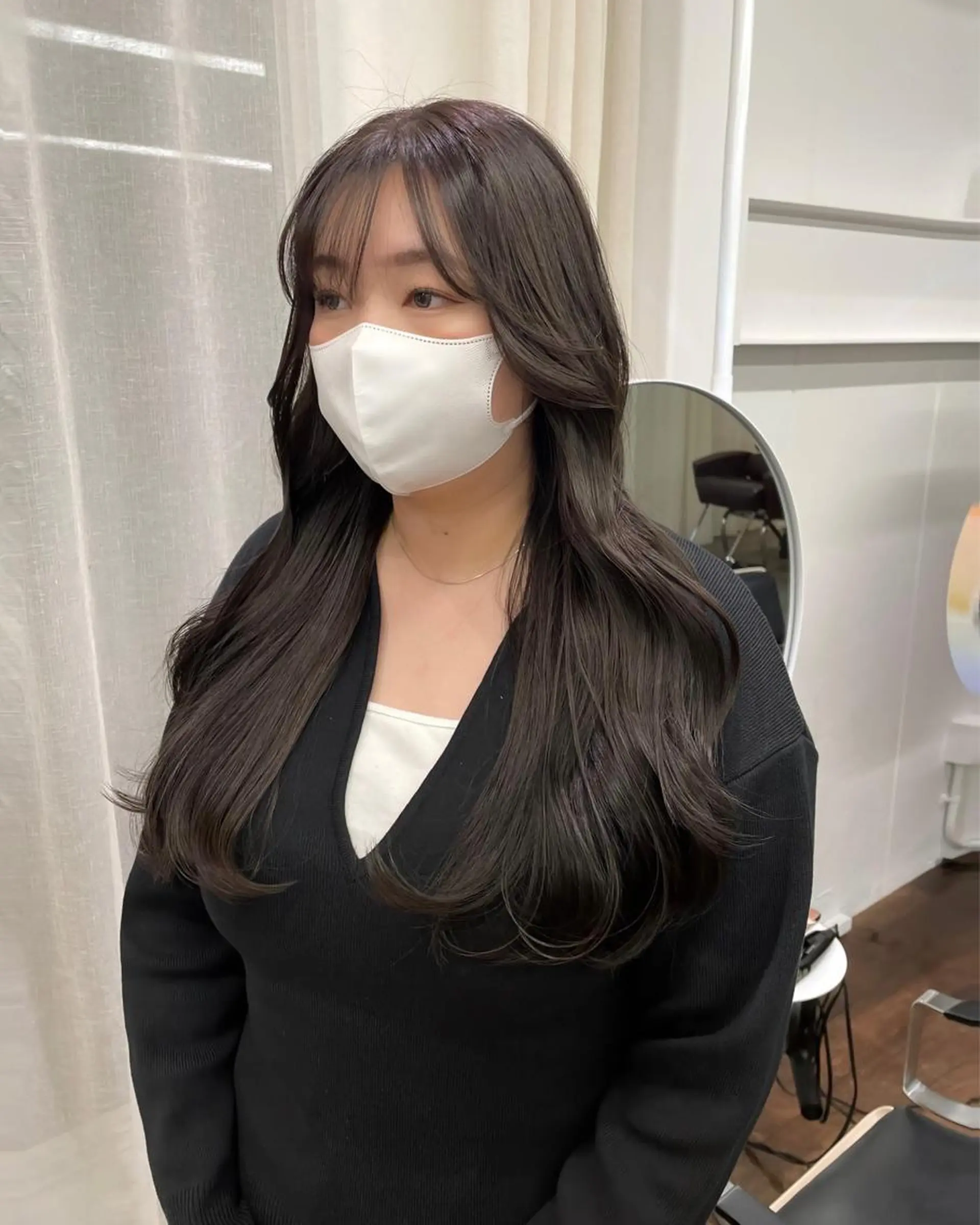 ロング カラー 透明感カラー グレージュ ラベンダーカラー ラベンダーグレージュ ラベンダーグレー カット ヘアカラー トリートメント レイヤーカット🎀 kanaのヘアスタイル