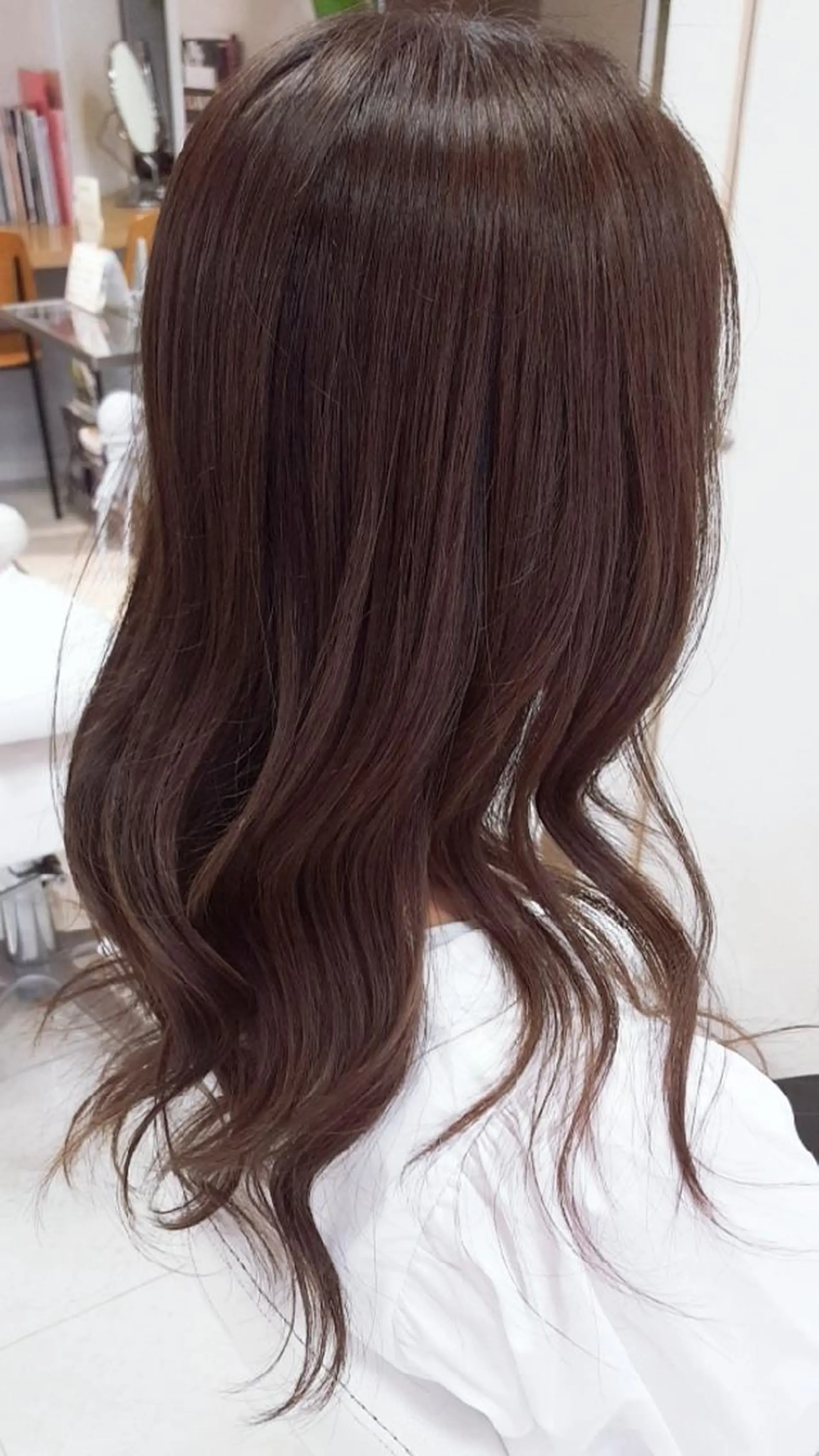 ロング カラー グレージュ 菊地 美憂のヘアスタイル