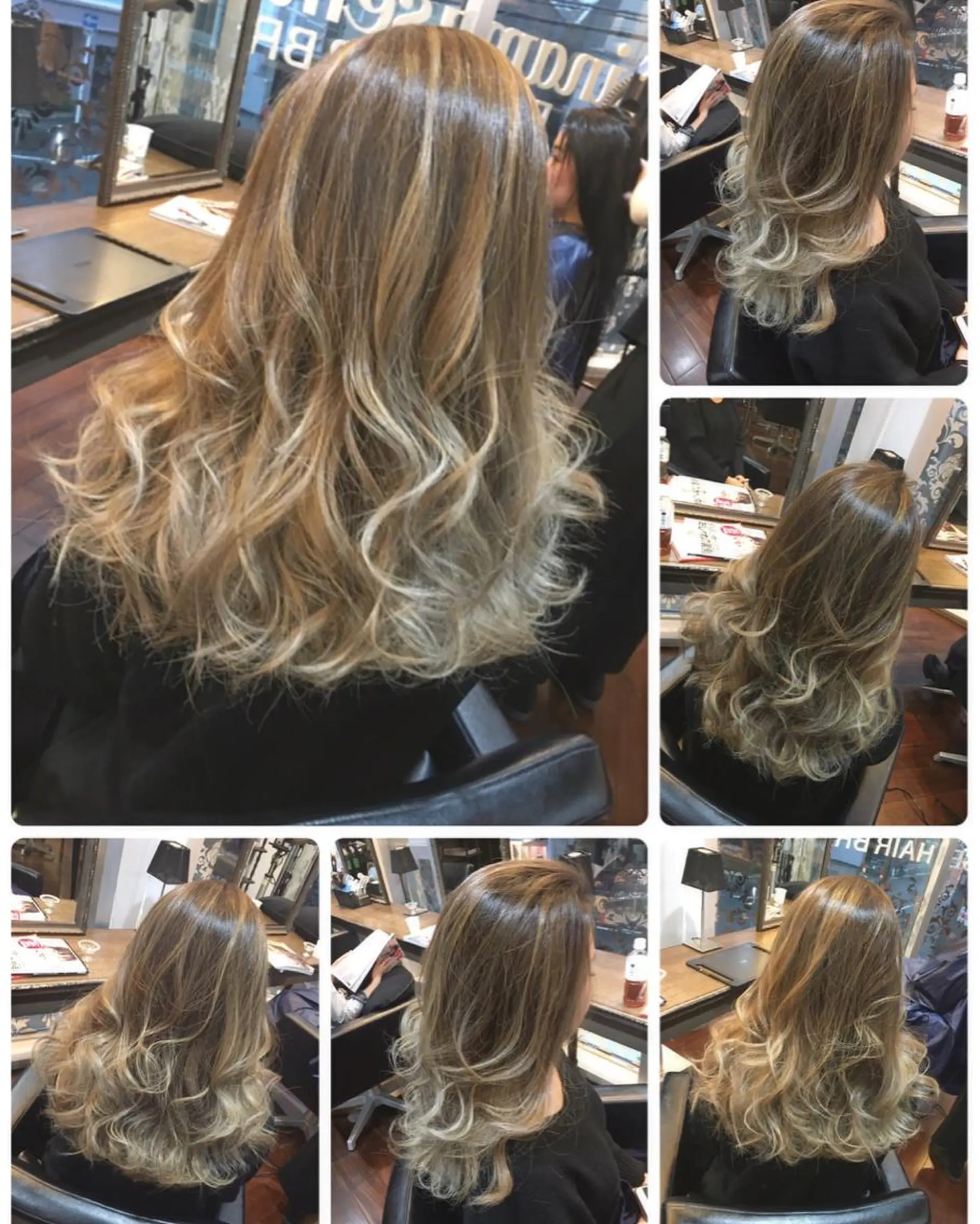 ショート ミディアム セミロング ロング カラー グラデーションカラー ハイライトカラー ハイライト 吉本 yoshimotoのヘアスタイル