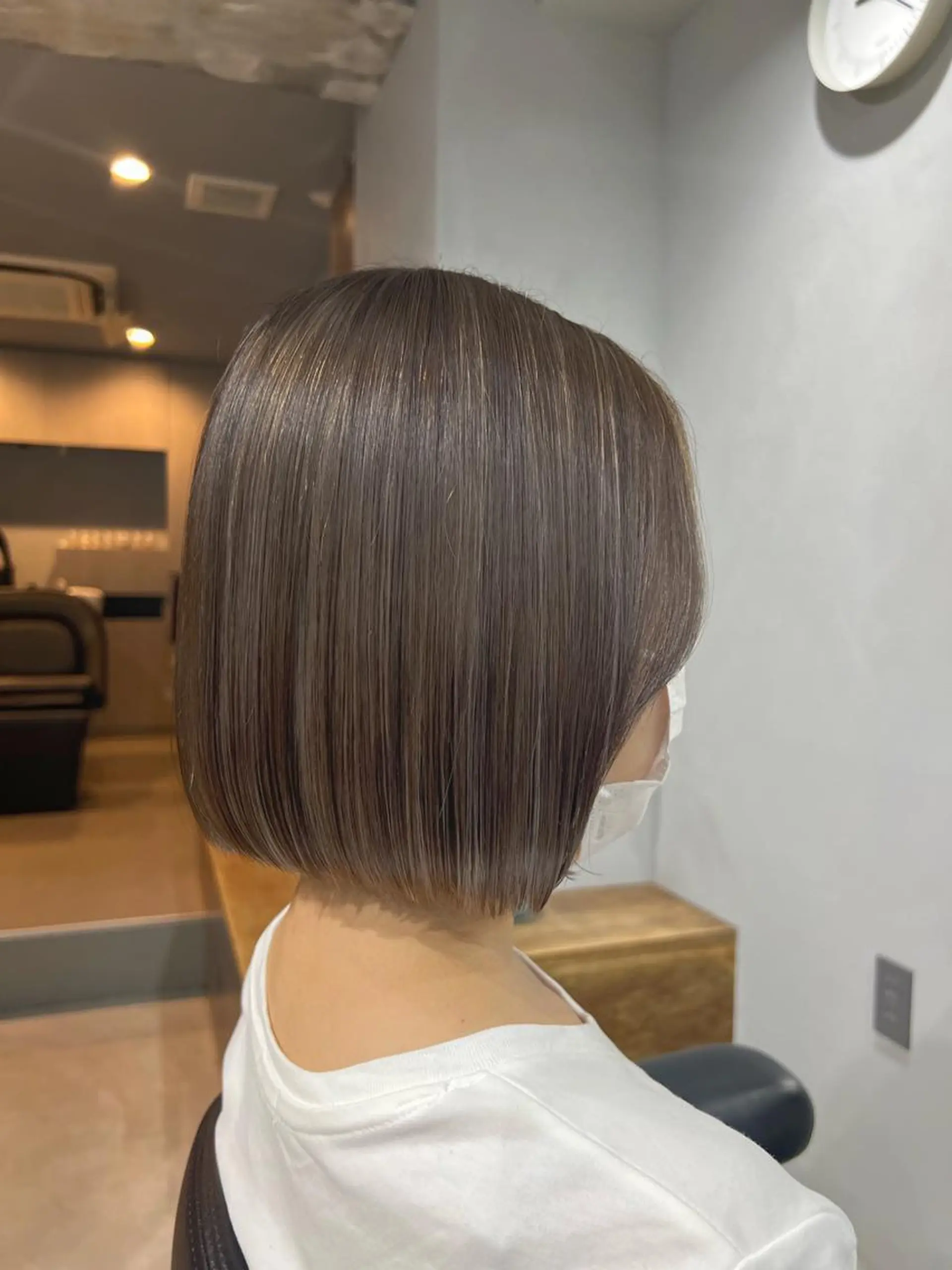 ショート カラー akane/ボブ /オリーブ/ブラウンのヘアスタイル