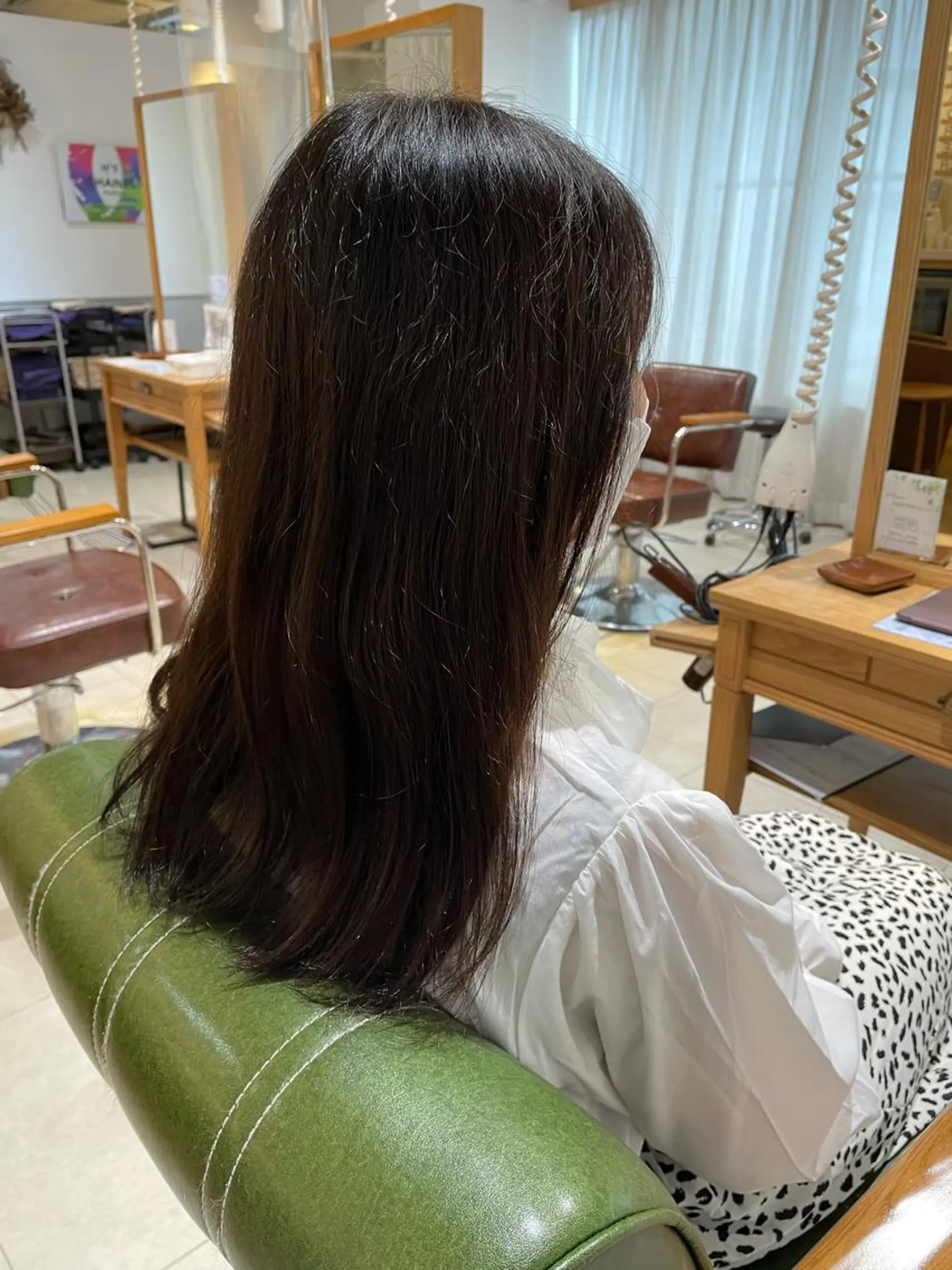 セミロング カラー パーマ アクアカラー 髪質改善 トリートメント 過去一の柔髪ヘア 🌿IVYjoureのヘアスタイル