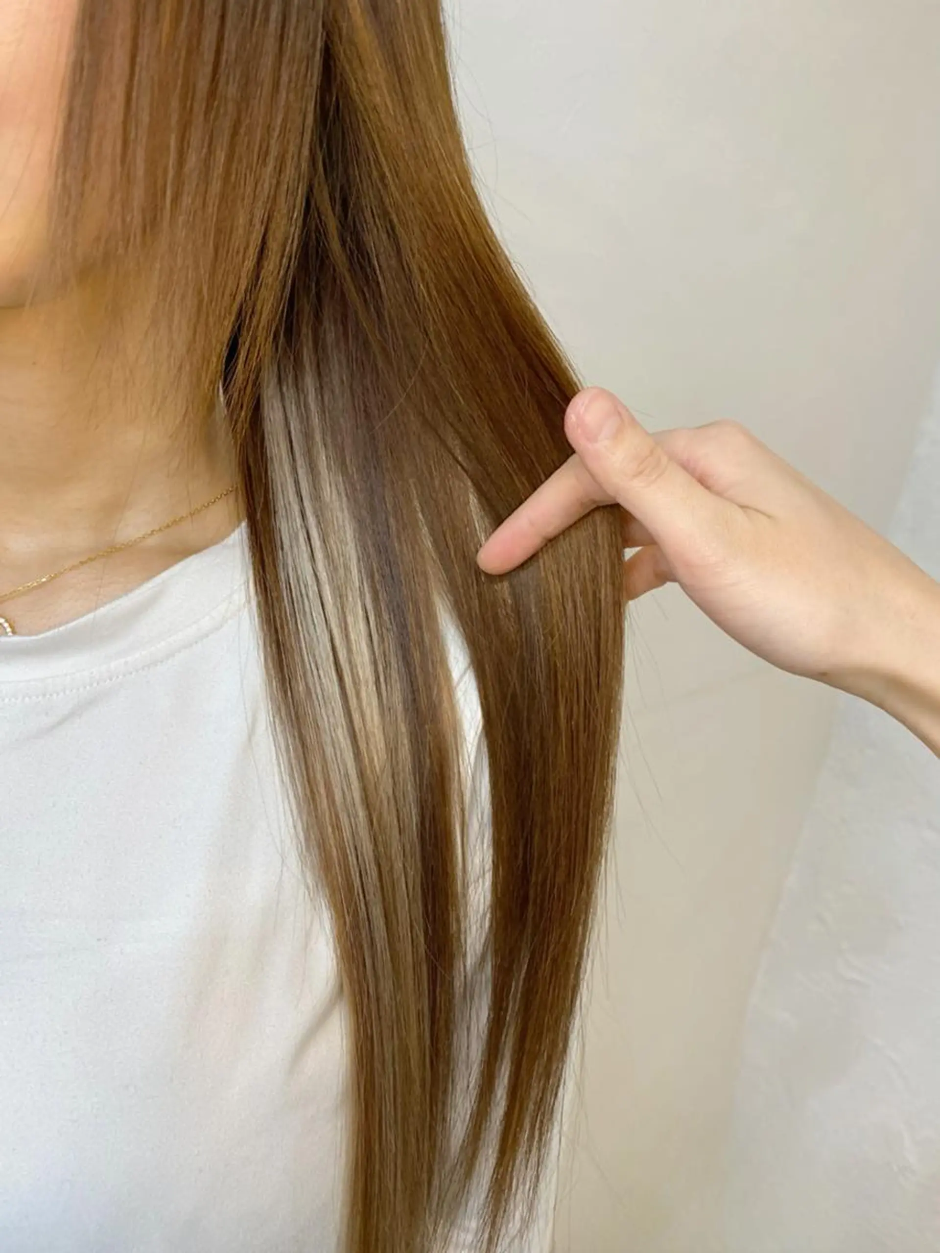 セミロング カラー ヘアカラー トリートメント エクステ GLOSS 心斎橋 山上のヘアスタイル