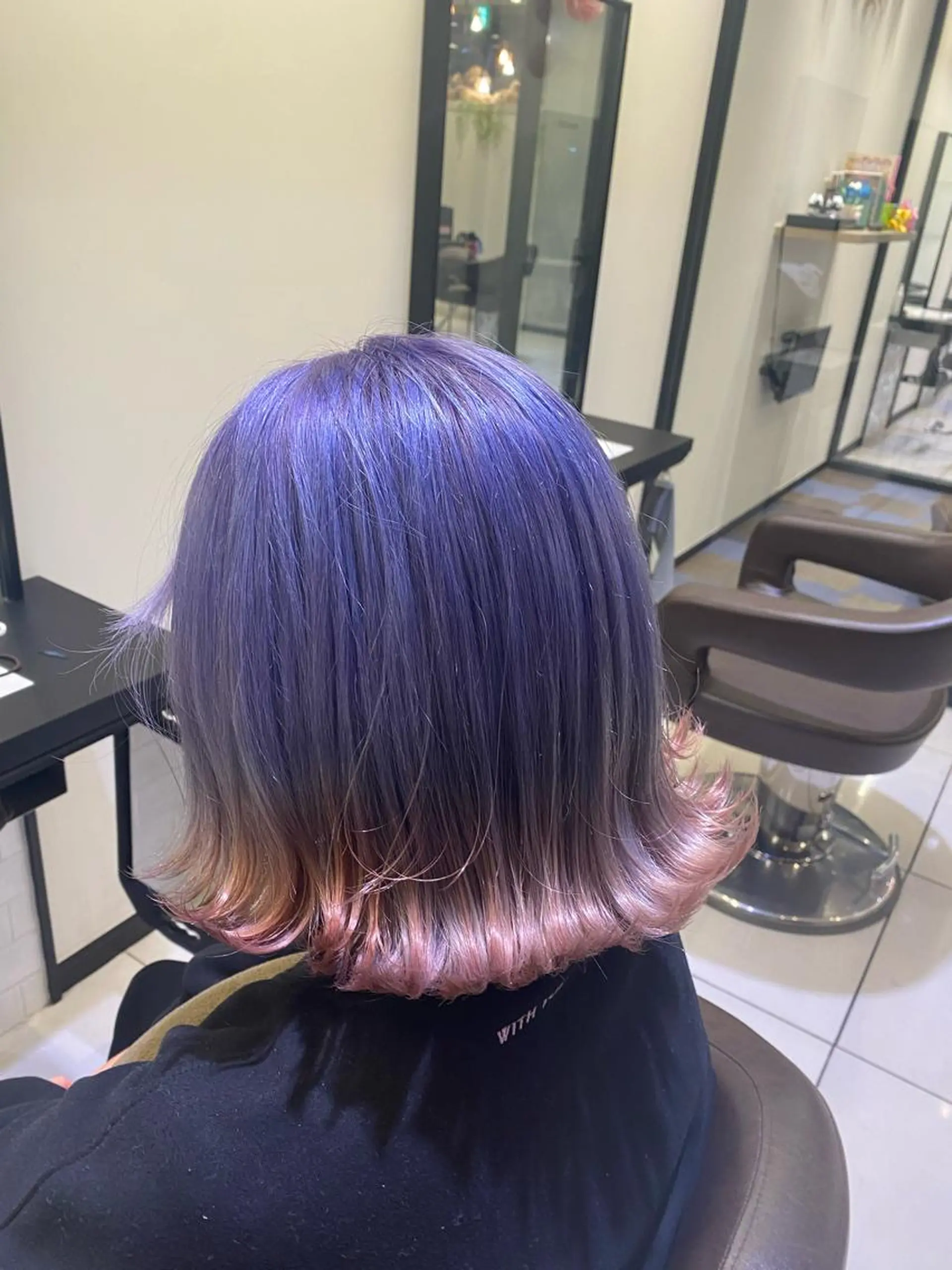 ミディアム カラー ヘアカラー トリートメント ベレーザ渋谷所属・🦋ハイトーン・髪質 改善🦋成嶋 朋希のヘアスタイル