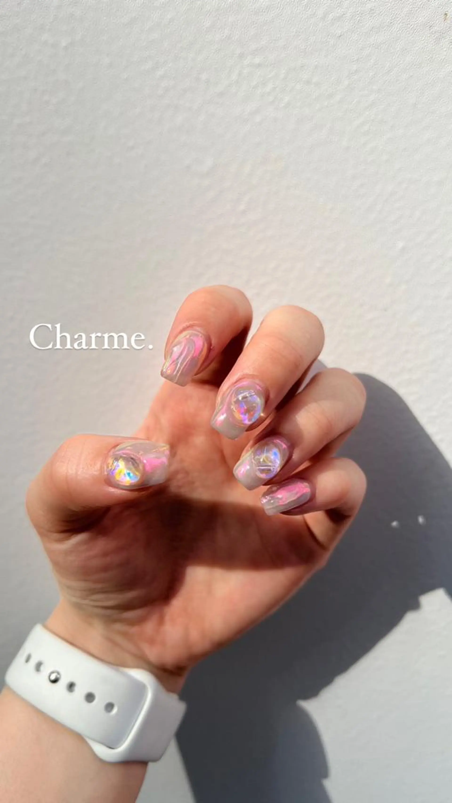ネイル オーロラネイル ミラーネイル 持ち込み ニュアンスネイル Charme. NOBUKOのネイルデザイン