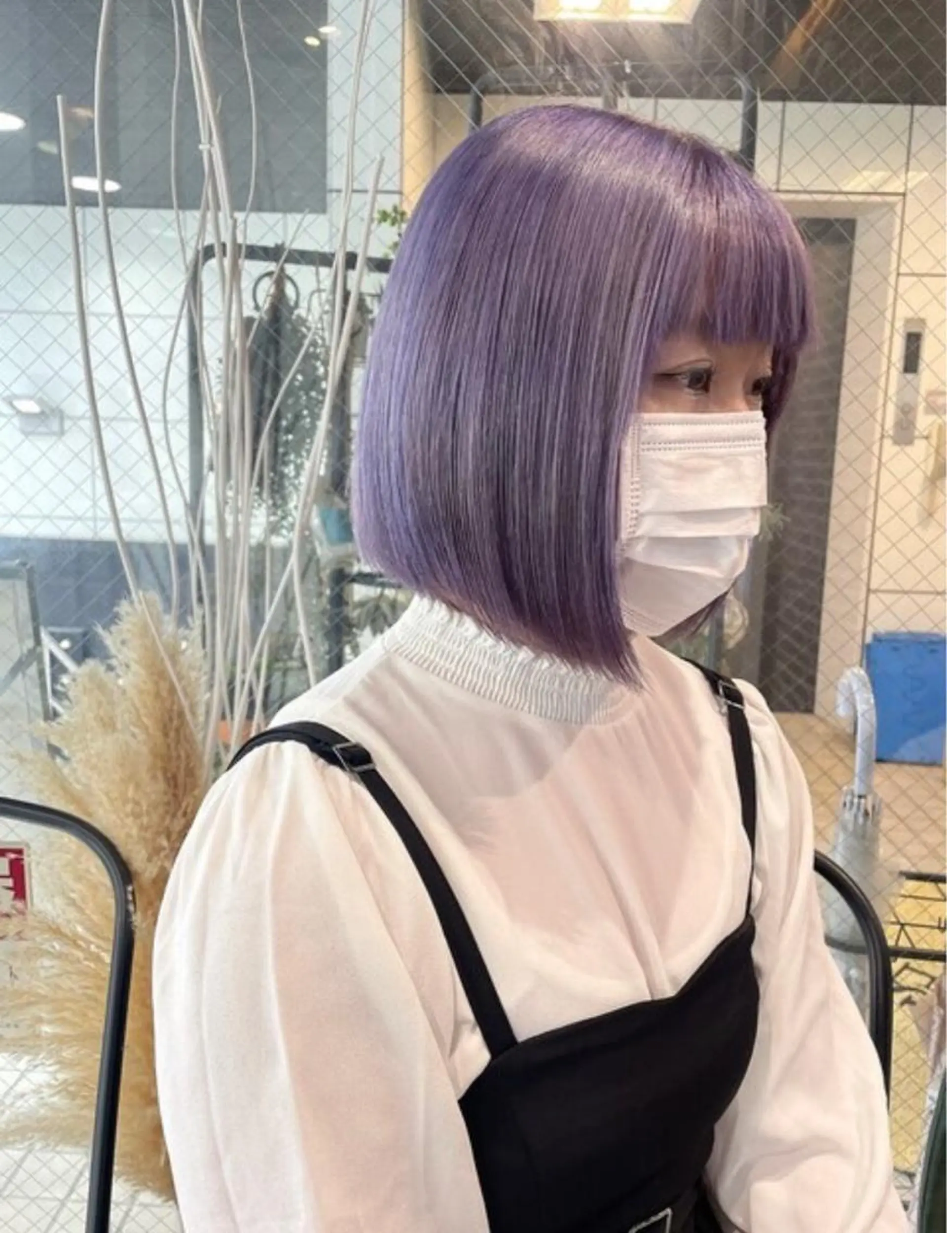 ミディアム カラー ハイトーンカラー 学生 酸性ストレート 🤍🎀honokaのヘアスタイル