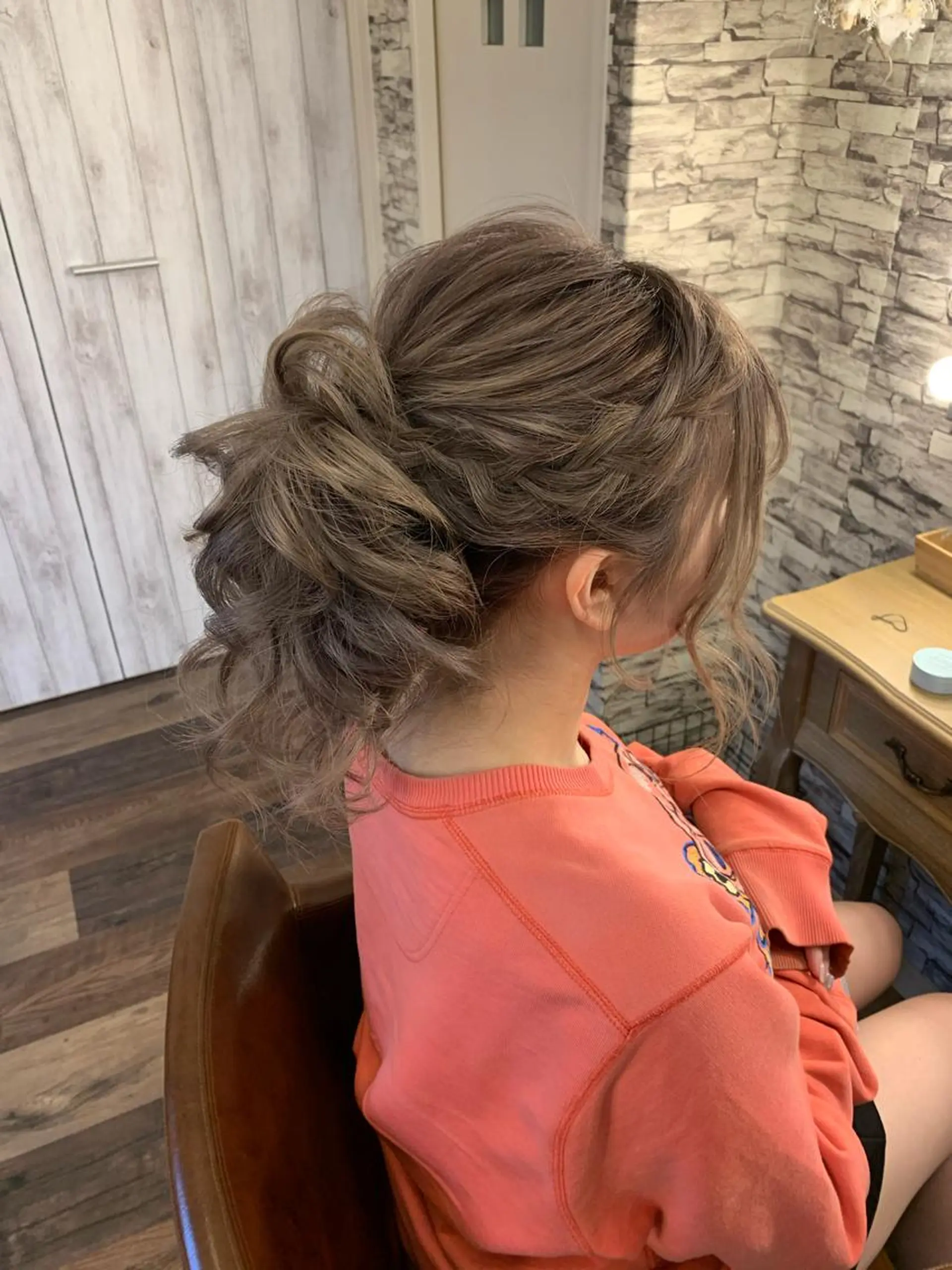 ヘアアレンジ ポニーテール 三つ編み hair make  Lucciのヘアスタイル