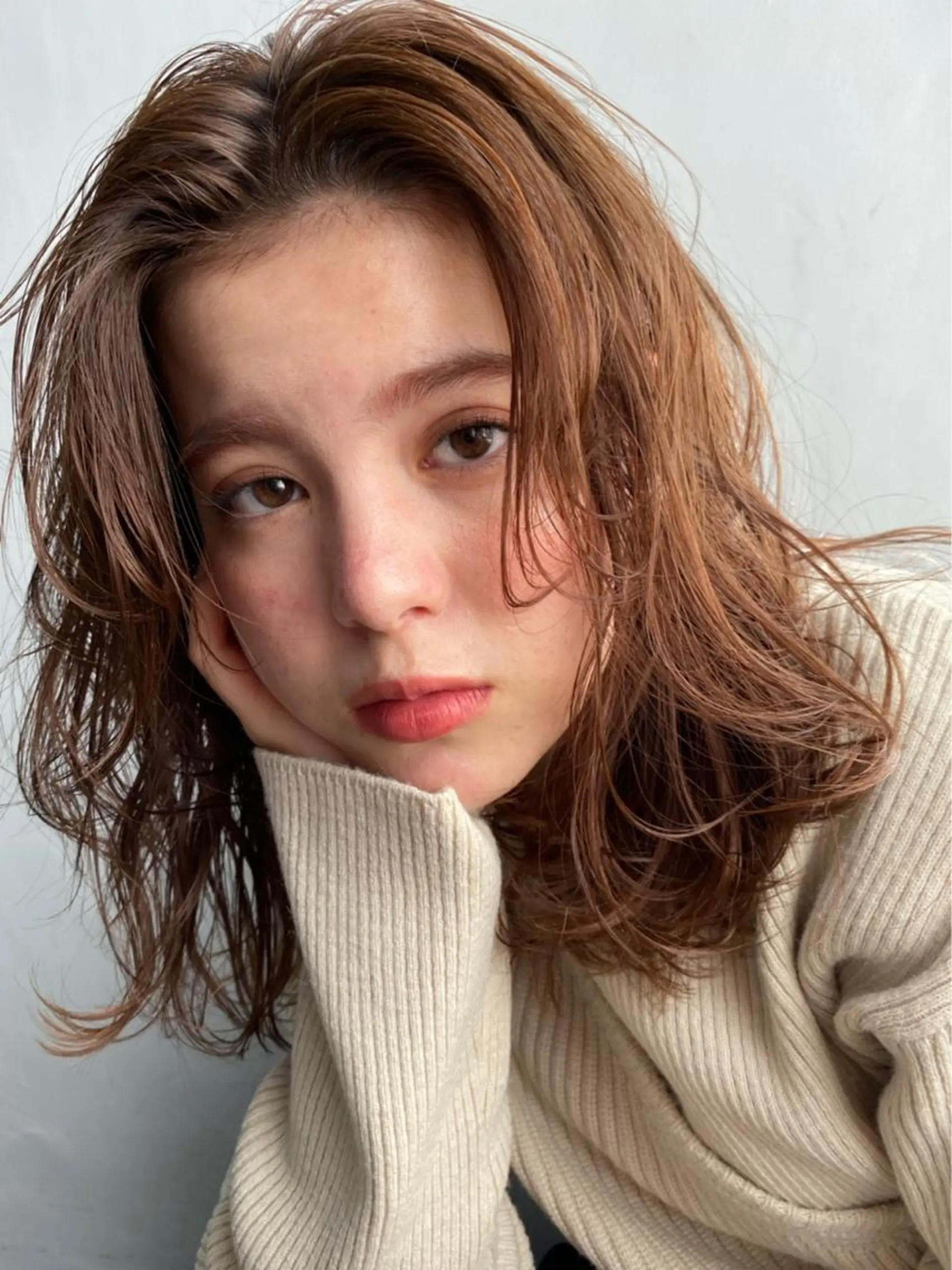 セミロング カラー パーマ CLAN クランのヘアスタイル