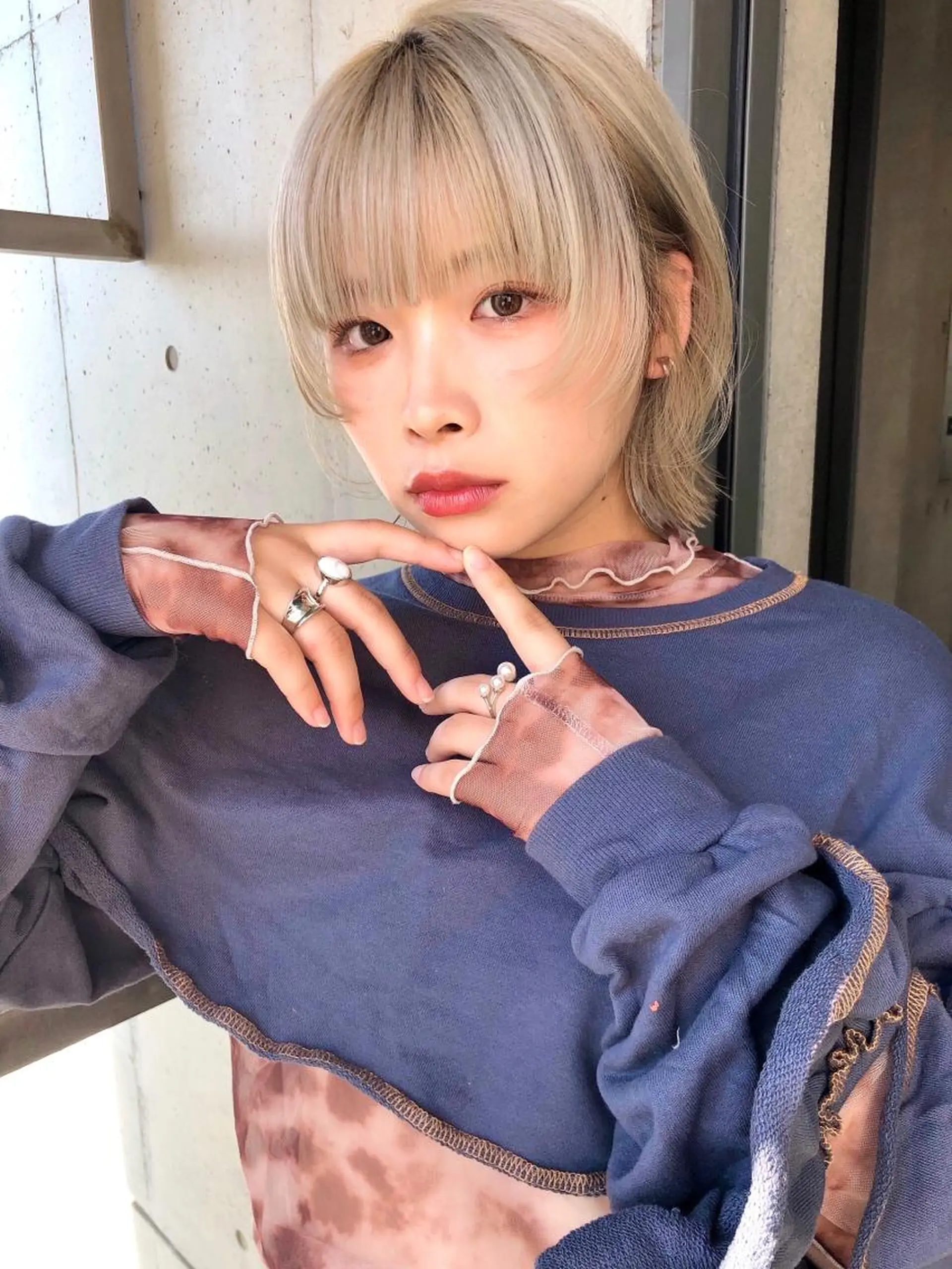 ミディアム カラー カット ヘアカラー トリートメント トレンドヘア🌿 chinariのヘアスタイル