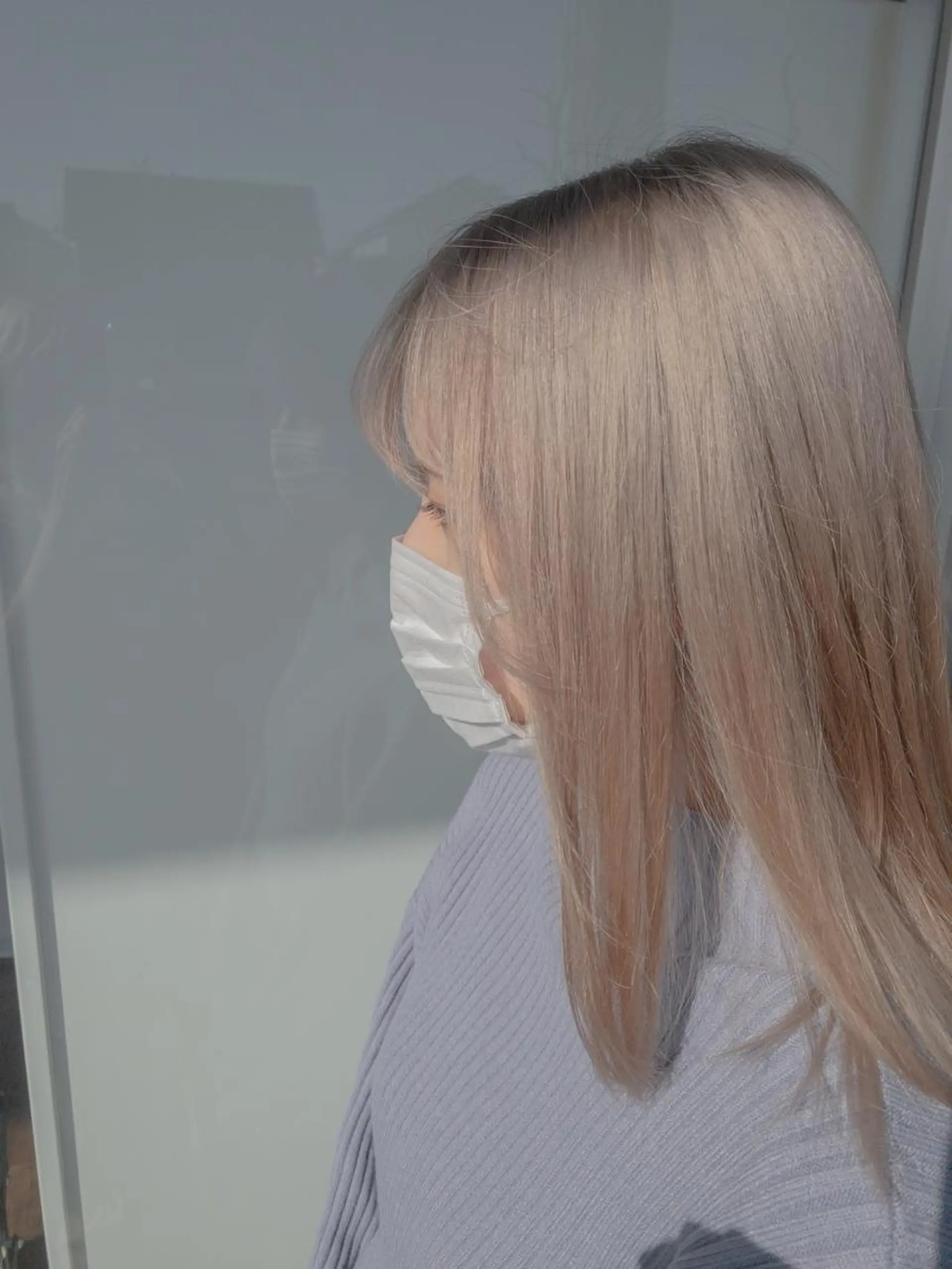 セミロング カラー ベージュカラー ブリーチ ヘアカラー 🦋透明感カラー🦋 CHIHARUのヘアスタイル