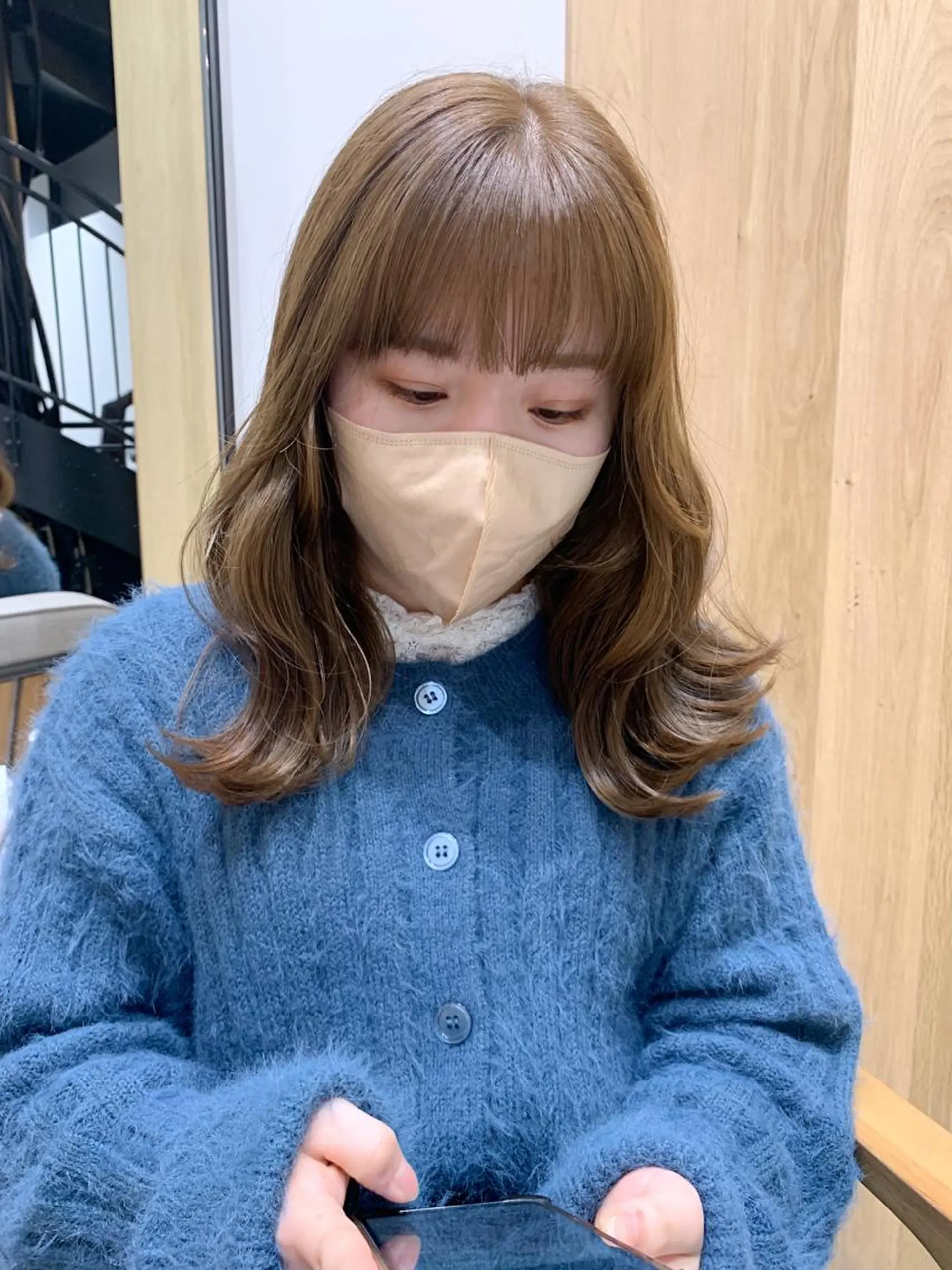 ミディアム カラー ヘアアレンジ ブリーチ ダブルカラー ブリーチなしカラー カット ヘアカラー トリートメント yuka .のヘアスタイル