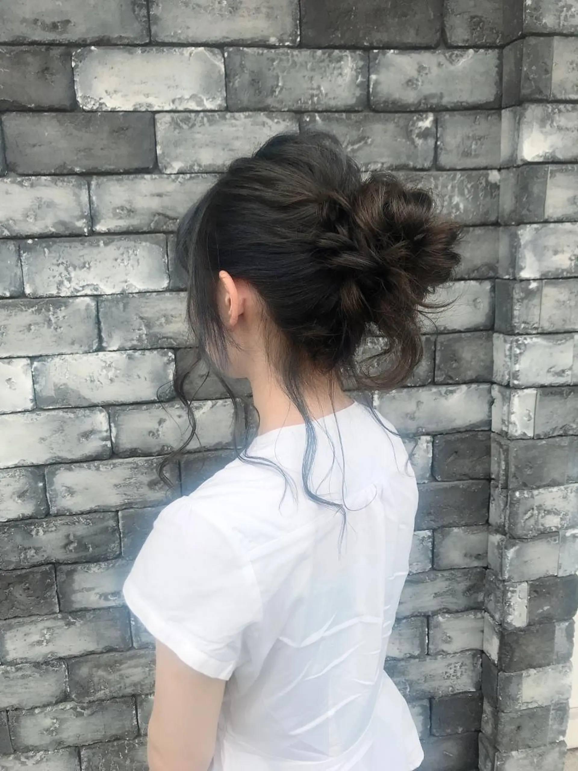 セミロング カラー お団子ヘア カット トリートメント ヘアセット ✂️似合わせの魔術師 石田一樹✂️のヘアスタイル
