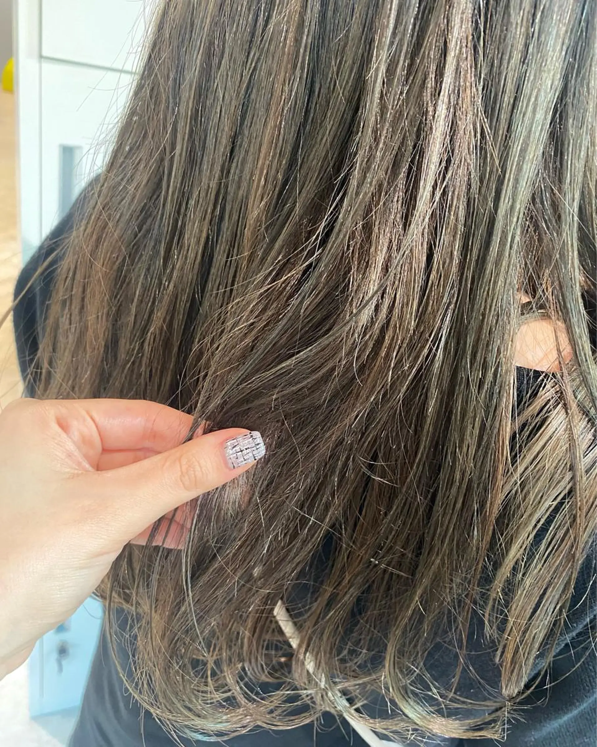 ロング ヘアカラー トリートメント あさかわ みほのヘアスタイル