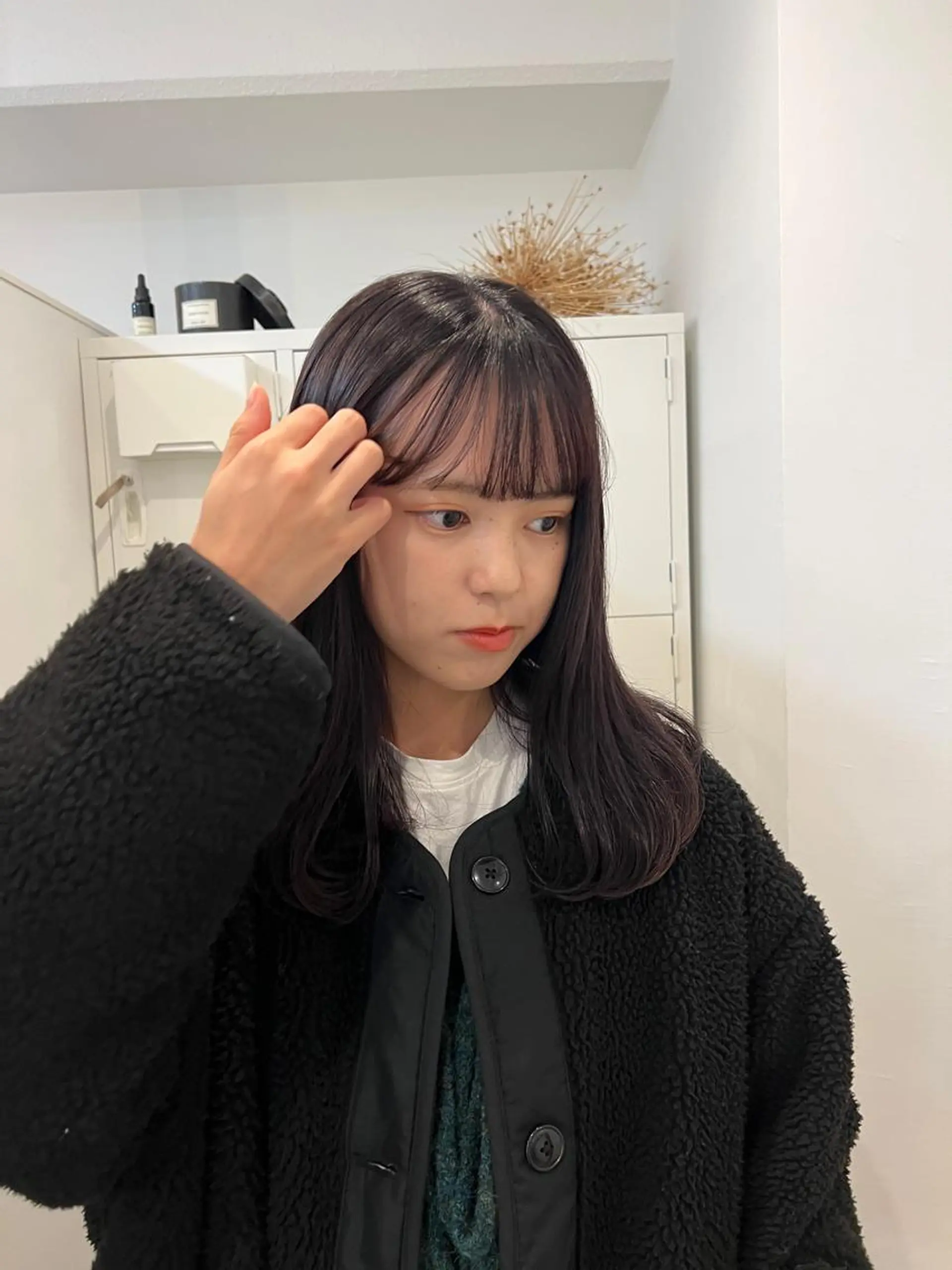 ミディアム カラー カット ヘアカラー レイヤーカット ボブパーマNo.1のヘアスタイル