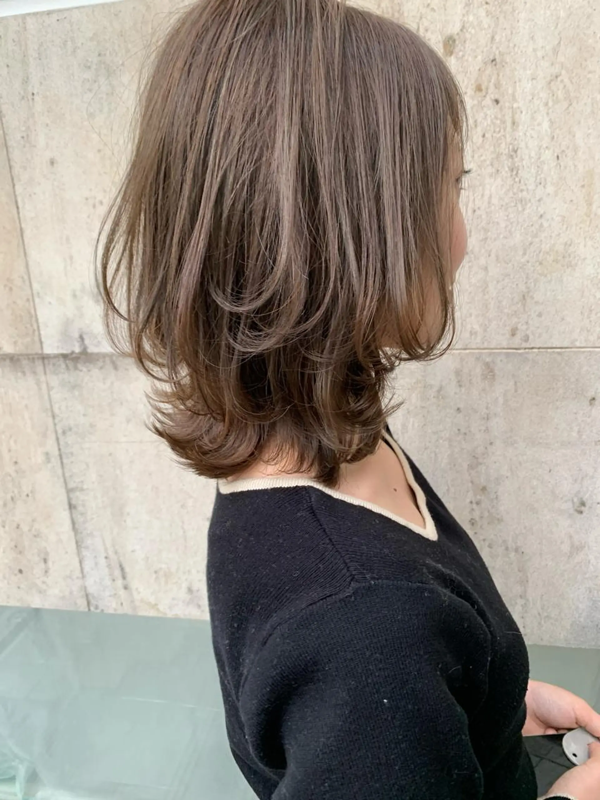 ミディアム アッシュ カット ヘアカラー トリートメント 高橋 一矢のヘアスタイル