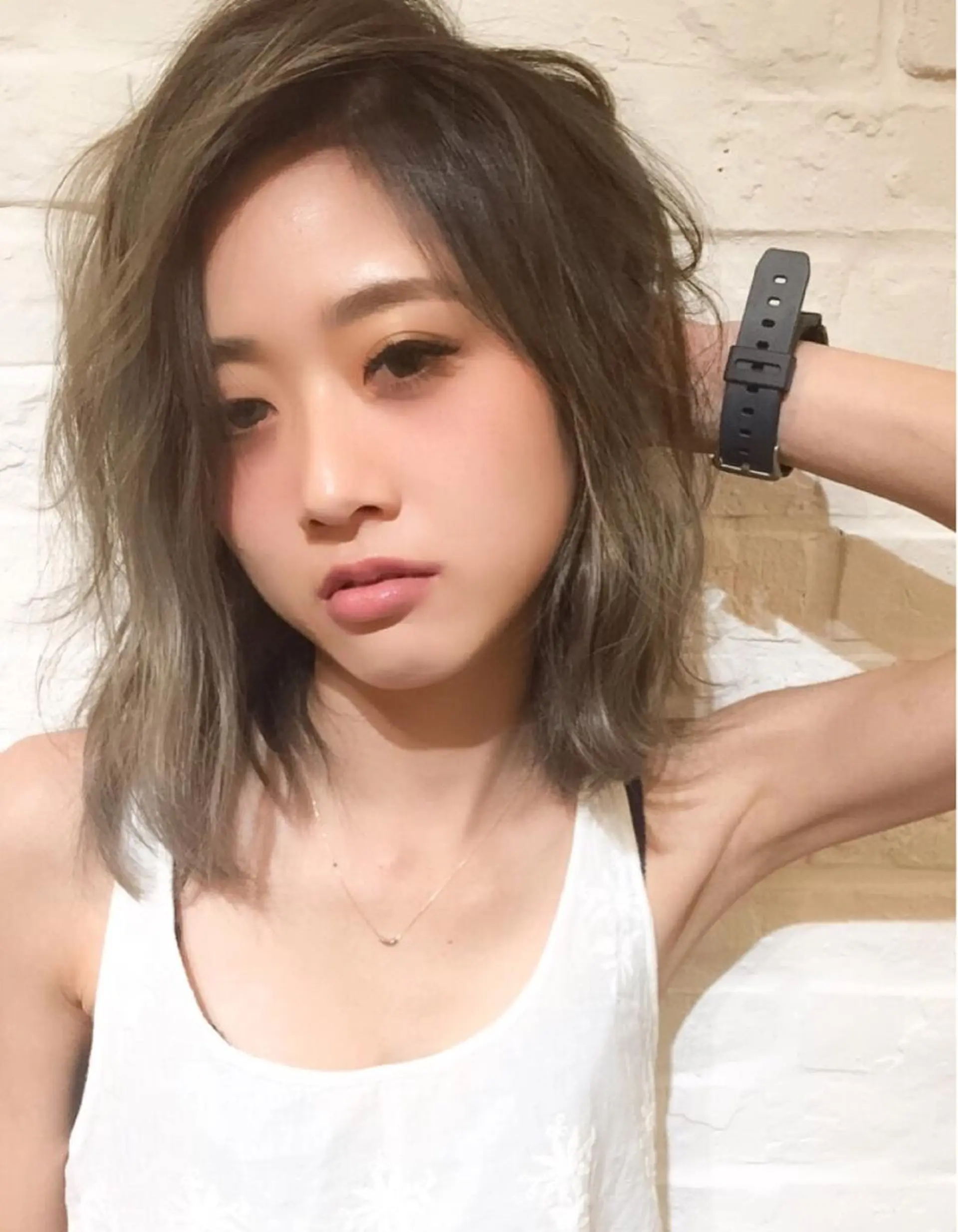 ミディアム カラー ヘアアレンジ アッシュ ベージュカラー 透明感カラー ハイライトカラー ボブ Hairsalon F＋Moana by　HEADLIGHT所属・salonF 🔸hamaのマツエク・マツパデザイン