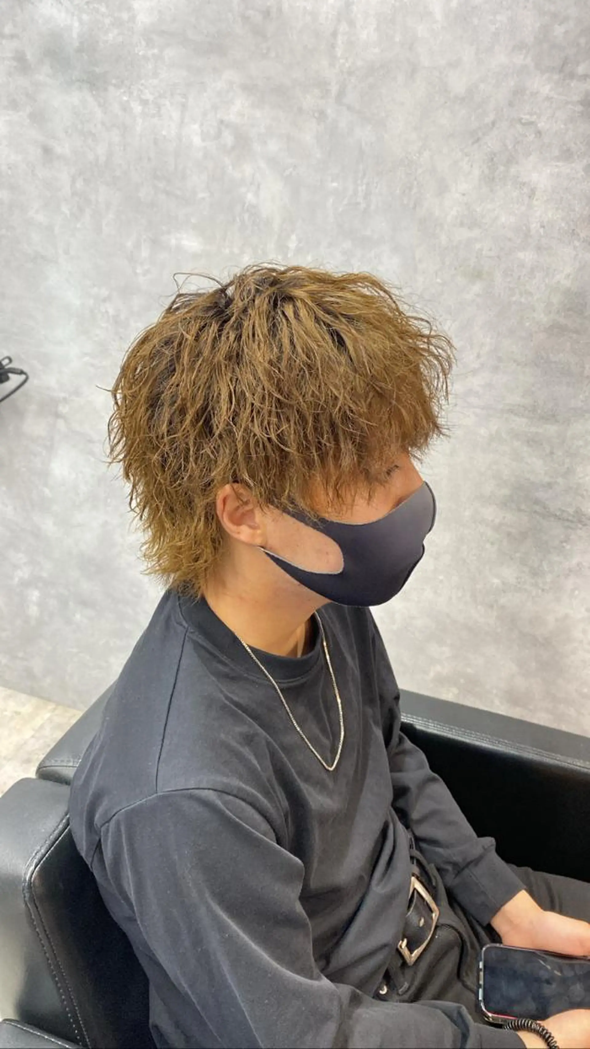 カラー パーマ メンズ メンズブリーチ メンズパーマ ブリーチ ツイストスパイラル/ メンズ特化/中川誠也のヘアスタイル