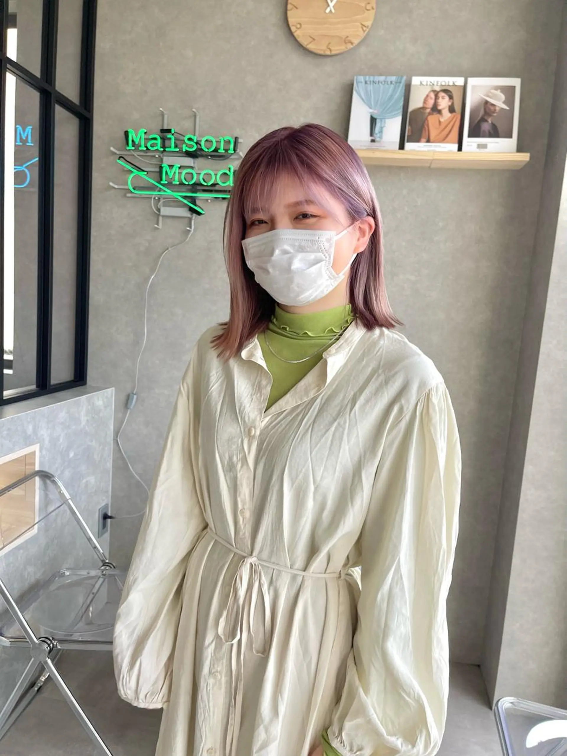 セミロング カラー カット ヘアカラー トリートメント mood tatemachiのヘアスタイル