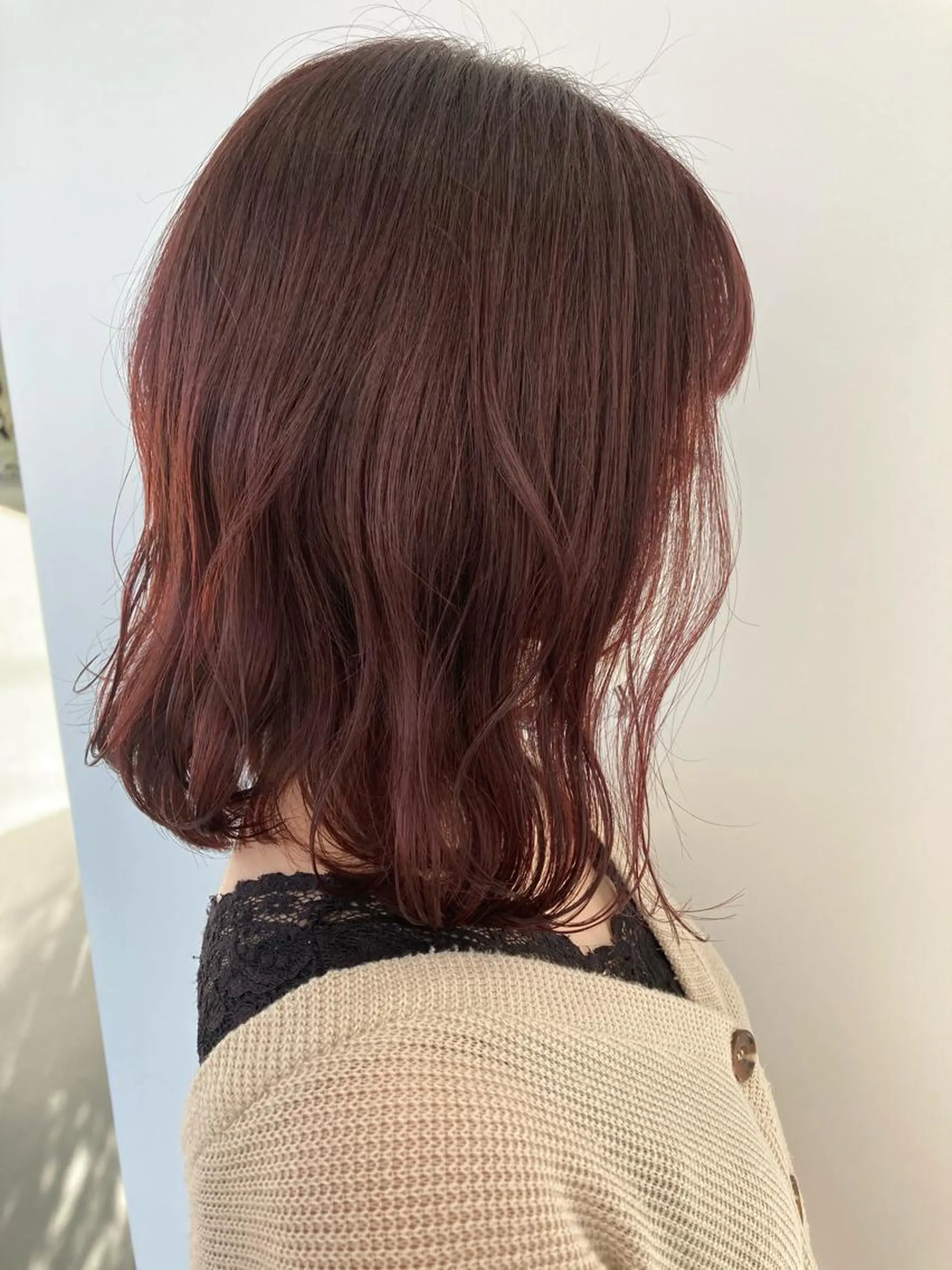 セミロング カラー ブリーチ ブリーチなしカラー 長谷川 未來のヘアスタイル