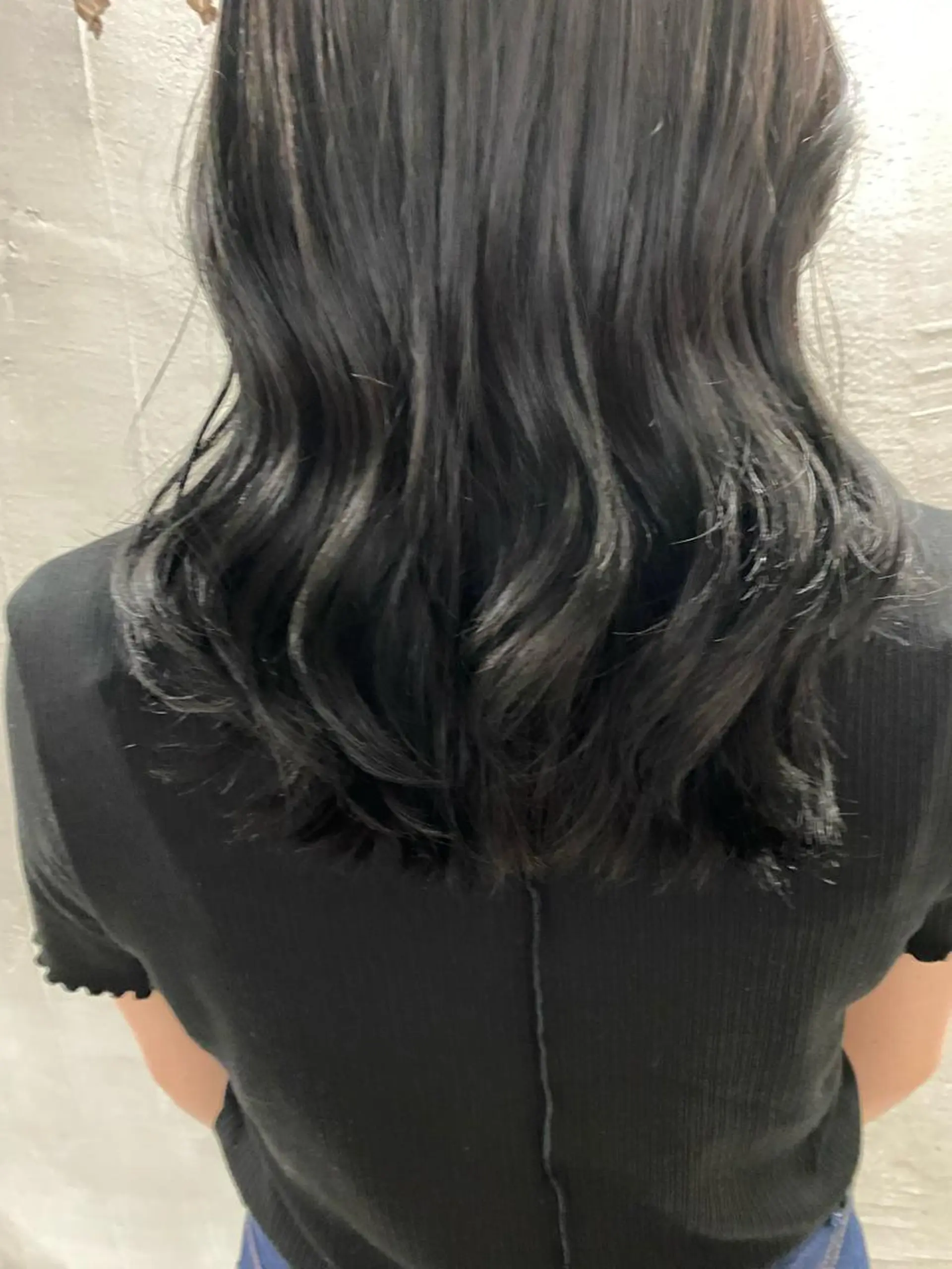 ミディアム カラー 黒髪 お任せヘア☘️☘️ 及川渚のヘアスタイル