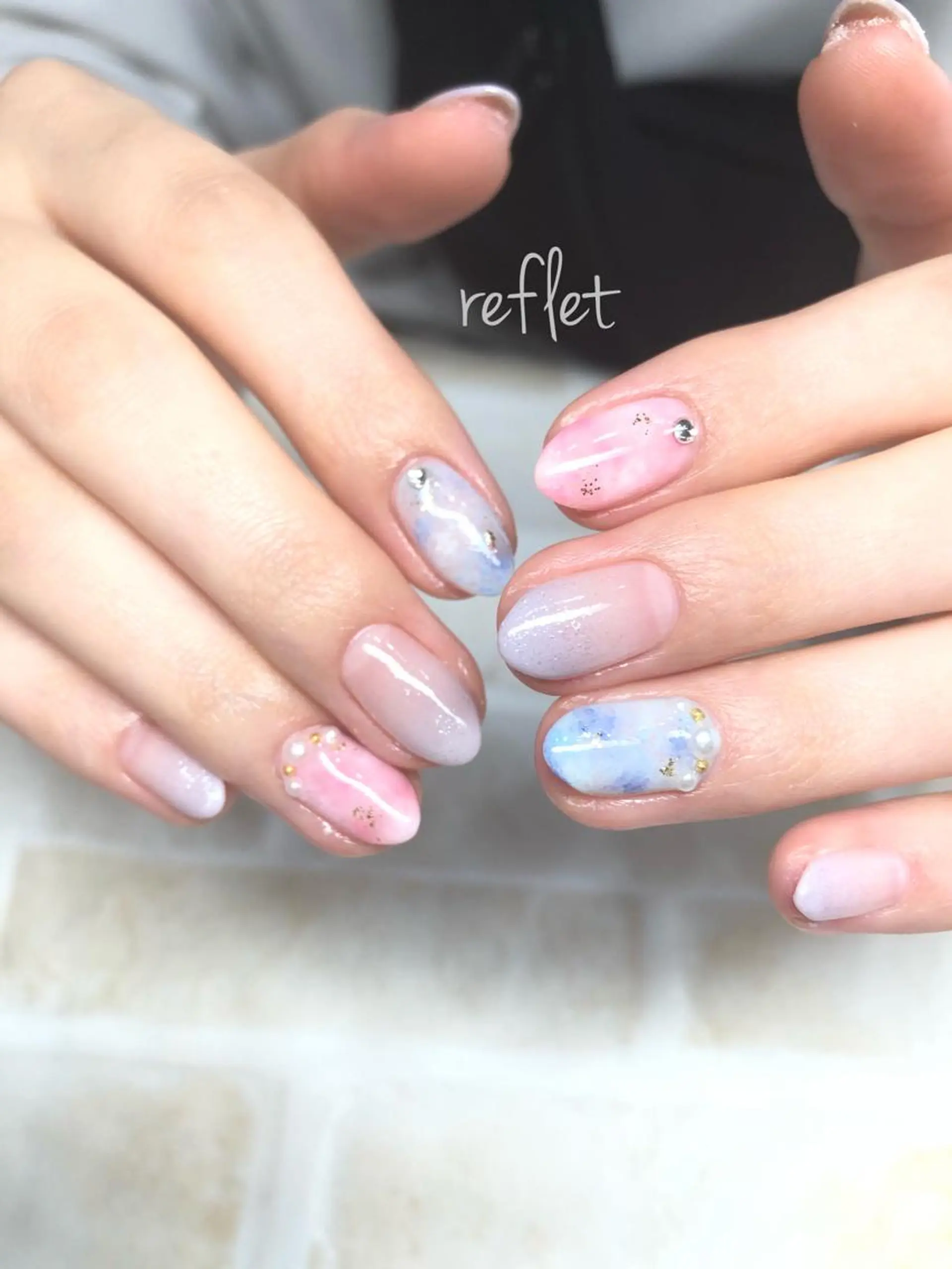 ネイル 持ち込み ハンドネイル reflet nailのネイルデザイン
