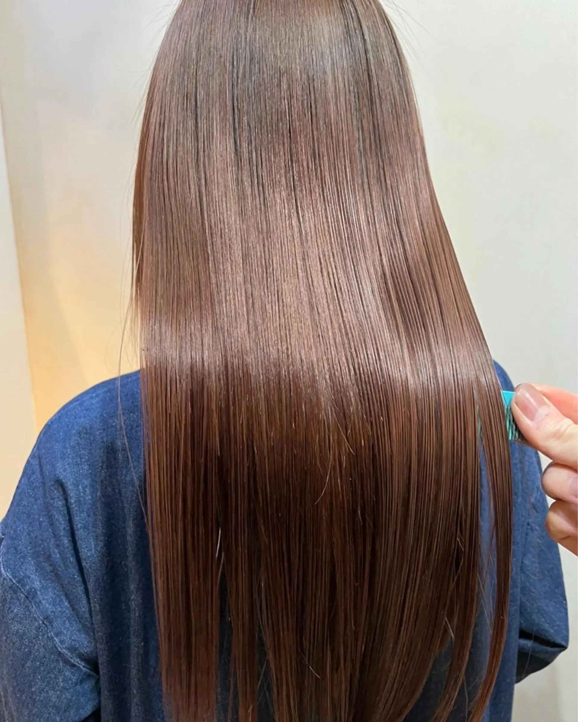 ロング ボブ ハイライト 髪質改善 カット ヘアカラー 縮毛矯正 オクミヅキ /髪質改善/梅田🫧のヘアスタイル