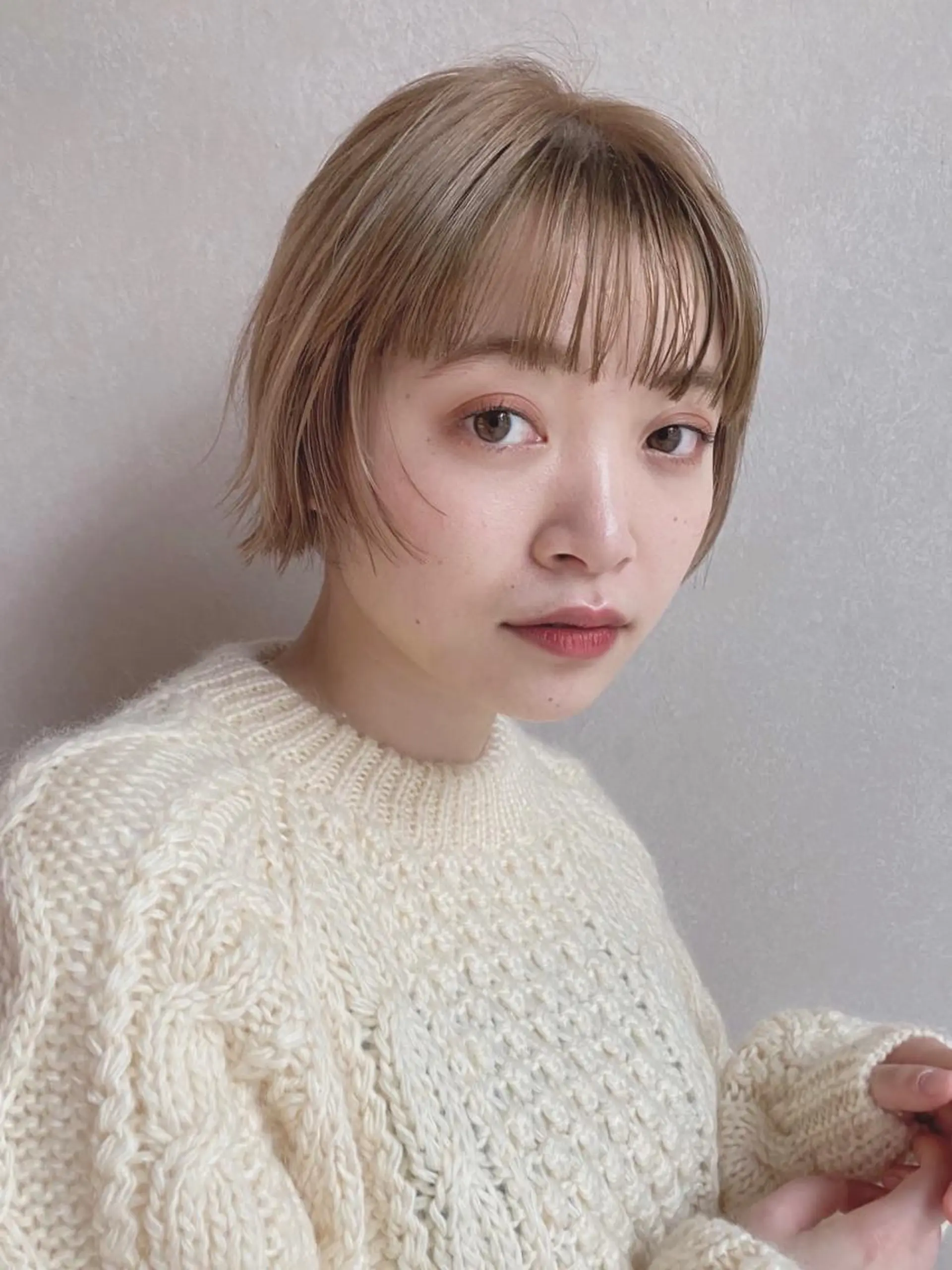 ショート 切りっぱなしボブ ボブ 栗原 瑞稀のヘアスタイル